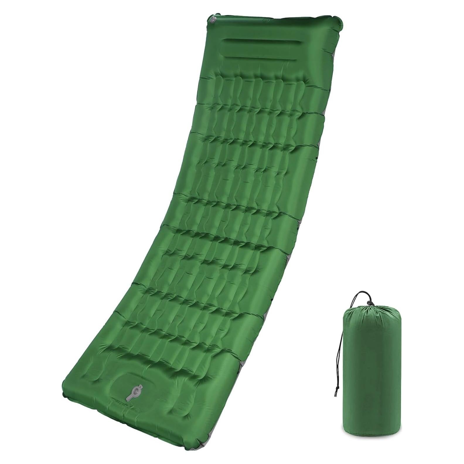 Almohadilla de Camping MINGPINHUIUS 4.7" Autoinflable Verde Oliva