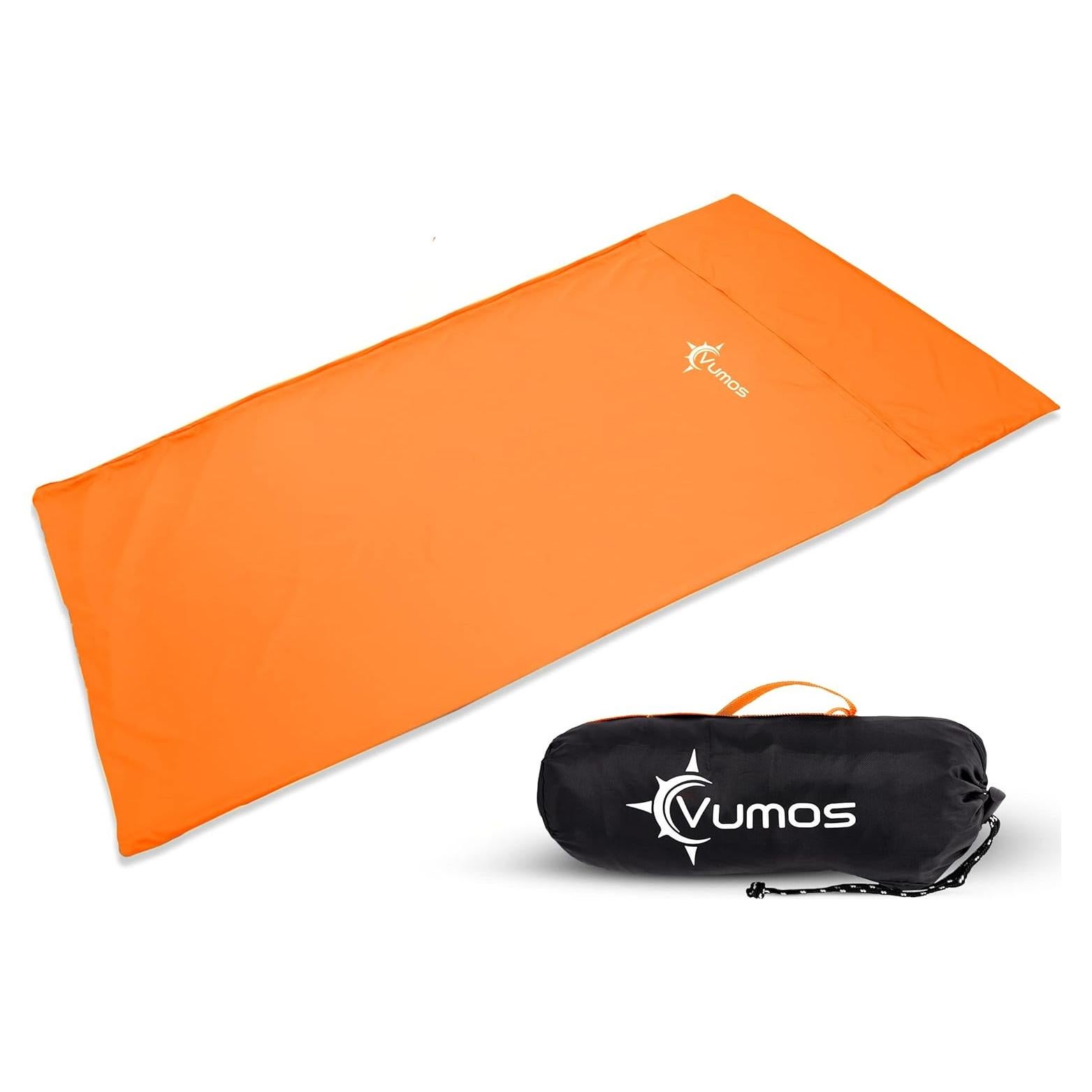 Forro de Saco de Dormir Vumos Naranja 216x85 cm Cierre Completo