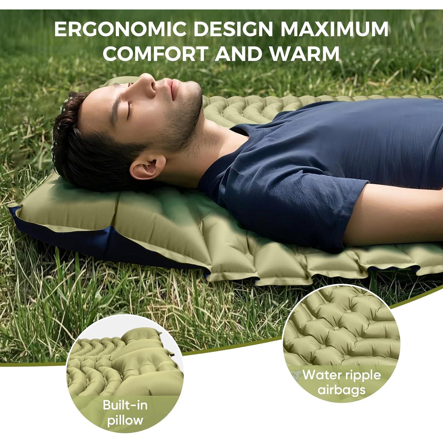 Colchón Inflable Doble Yamokizy 200x135 cm con Almohada