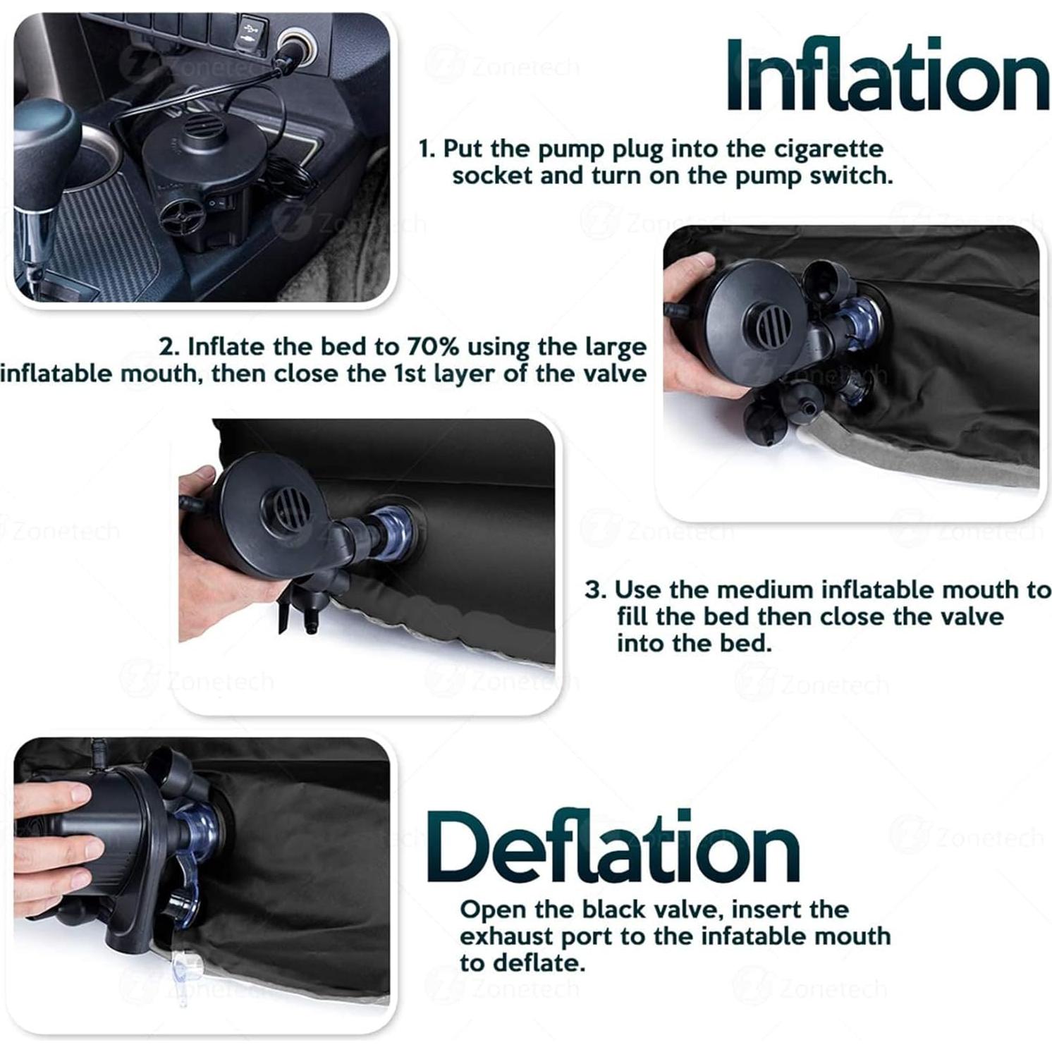 Colchón Inflable para Coche Onirii 140x89 cm con Bomba