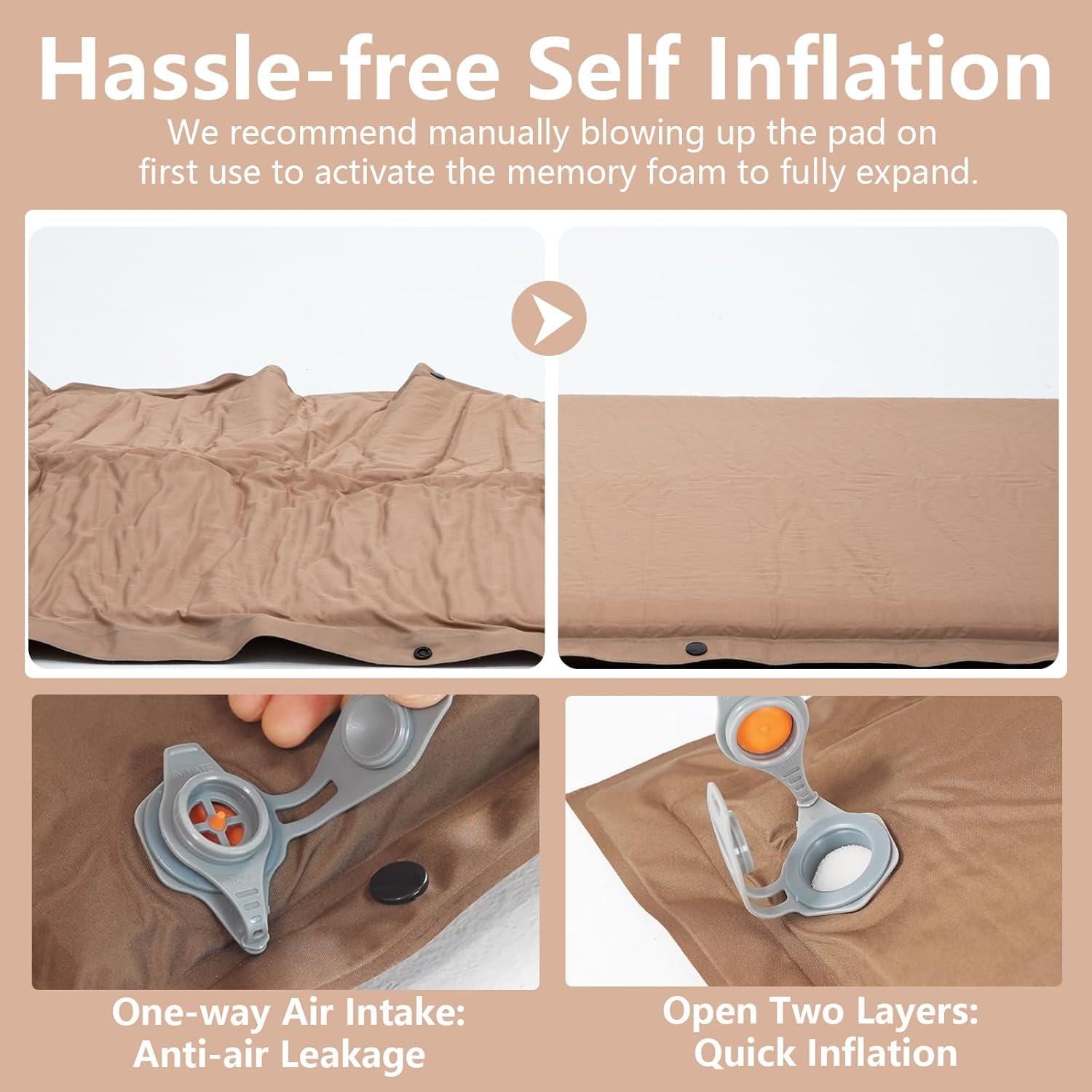 Almohadilla de Dormir Autoinflable BISINNA 3 cm Espesa