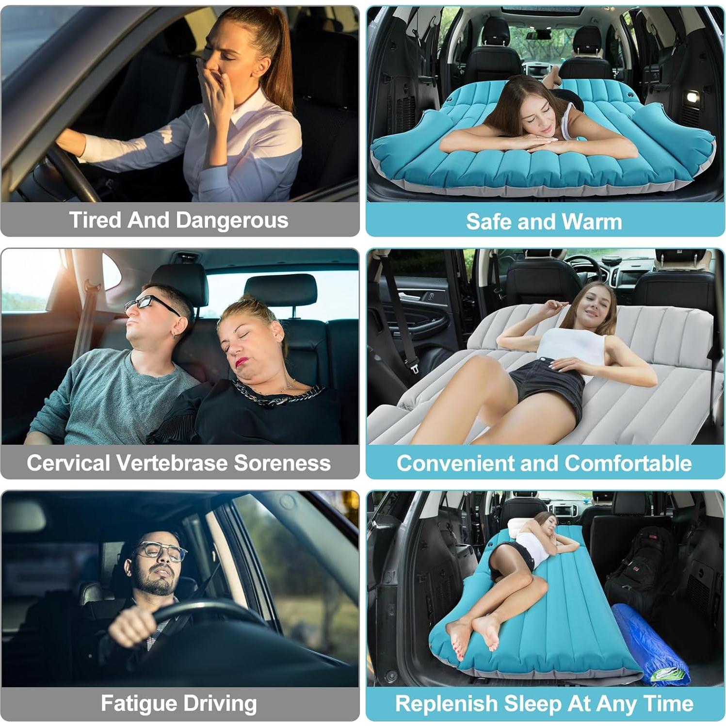 Colchón Inflable SUV KMZ Doble Cara 192x128 cm con Bomba