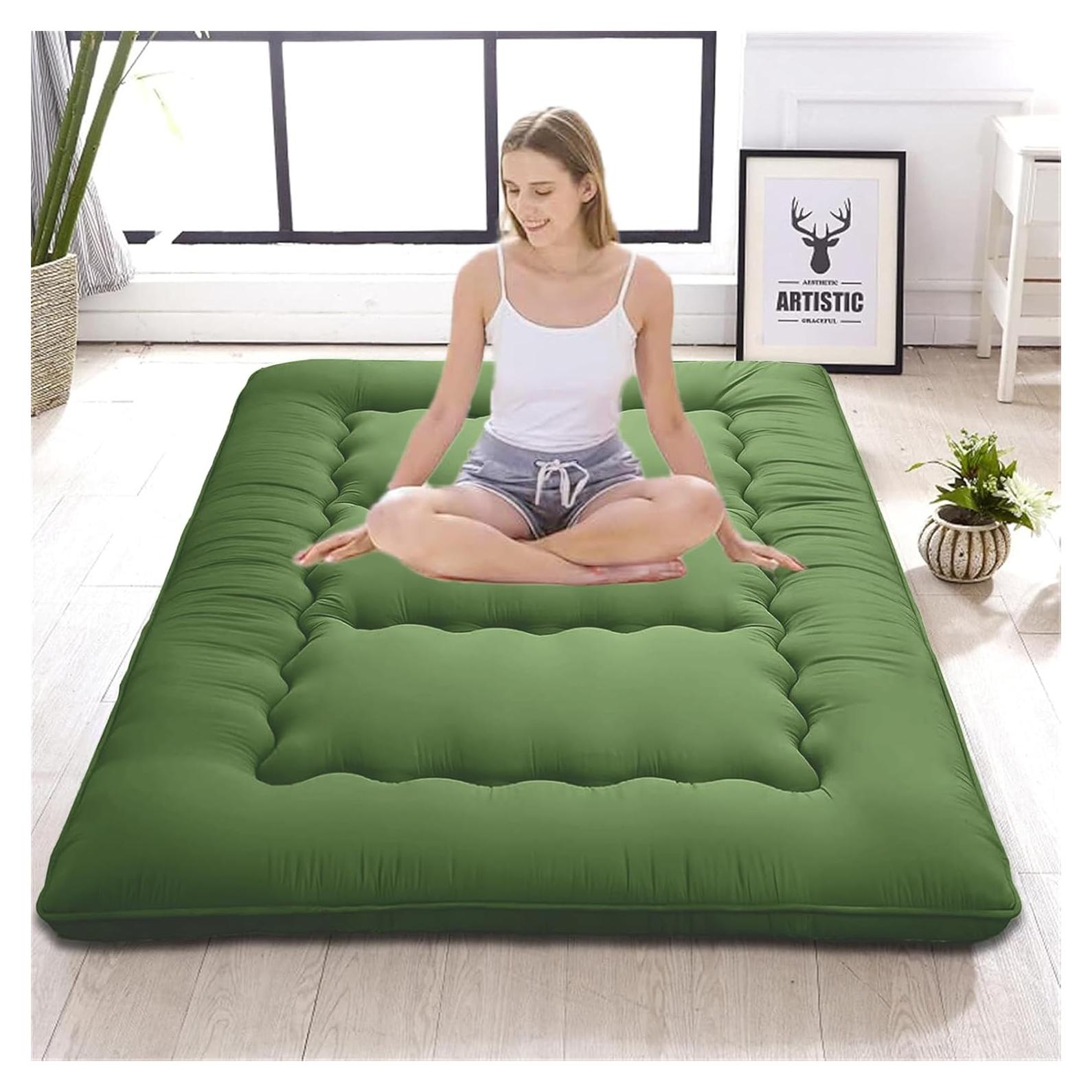 Colchón Futón Japonés DELADOLA Individual Verde 203x91cm