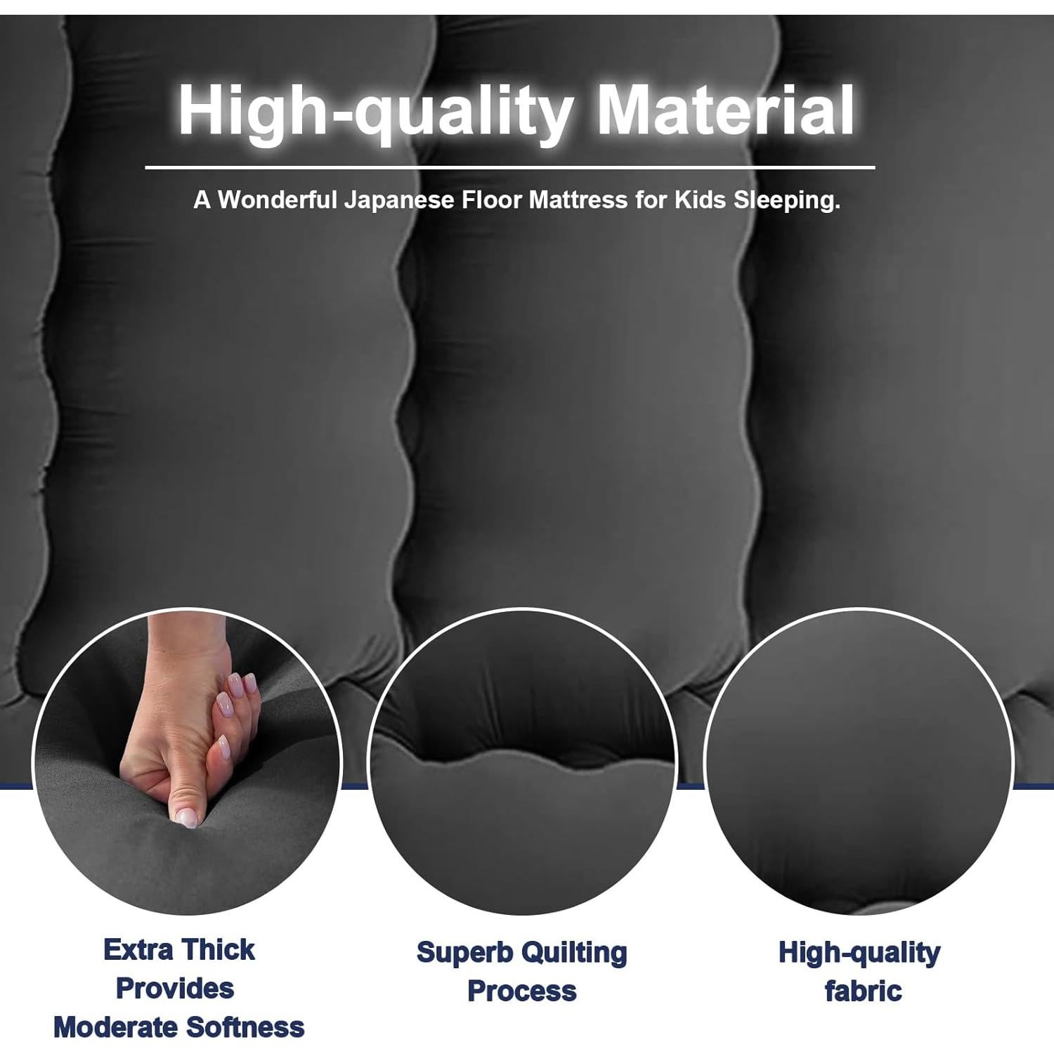 Colchón Futón Japonés DELADOLA Individual Verde 203x91cm