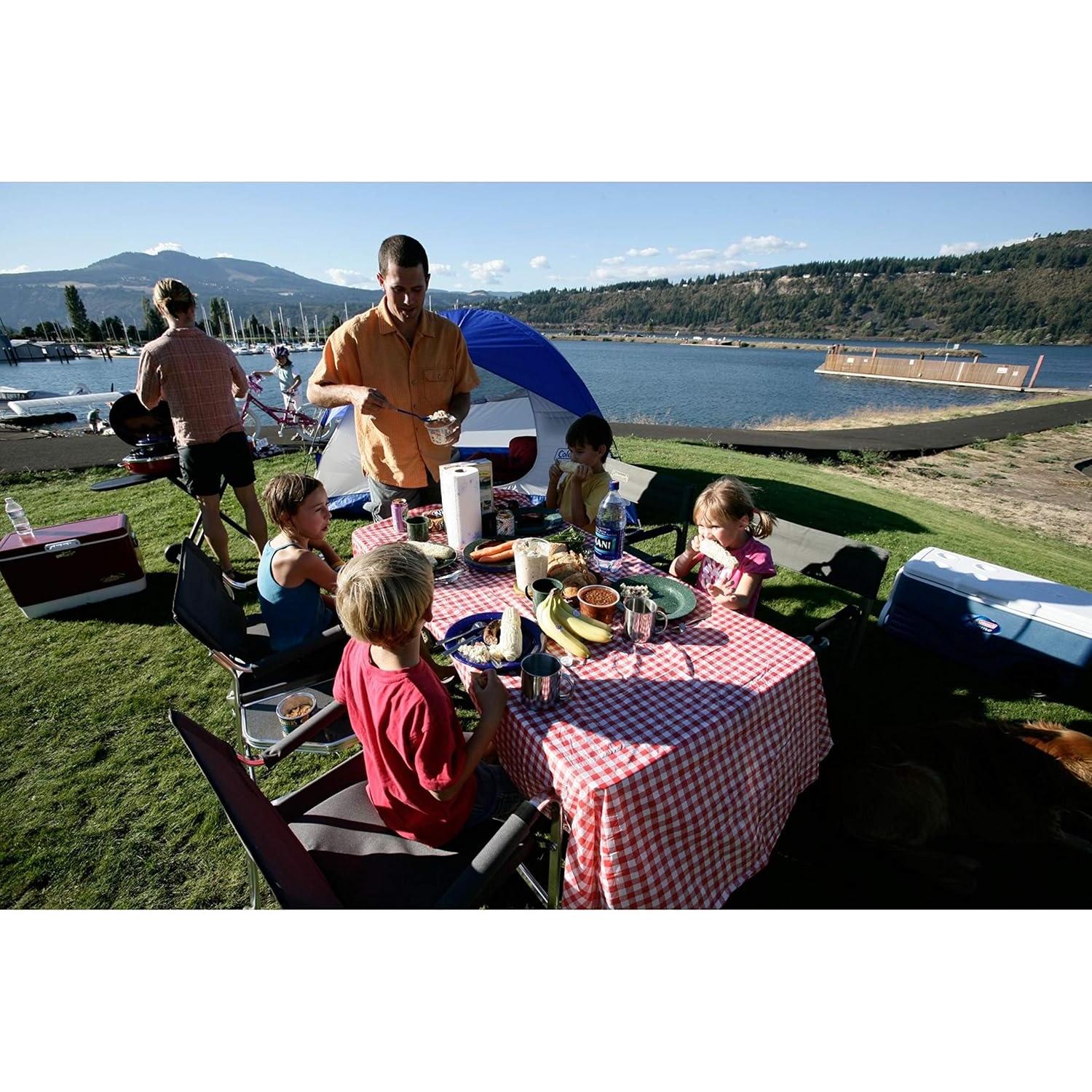 Mantel de Vinilo Coleman 137x213 cm Rojo para Actividades al Aire Libre