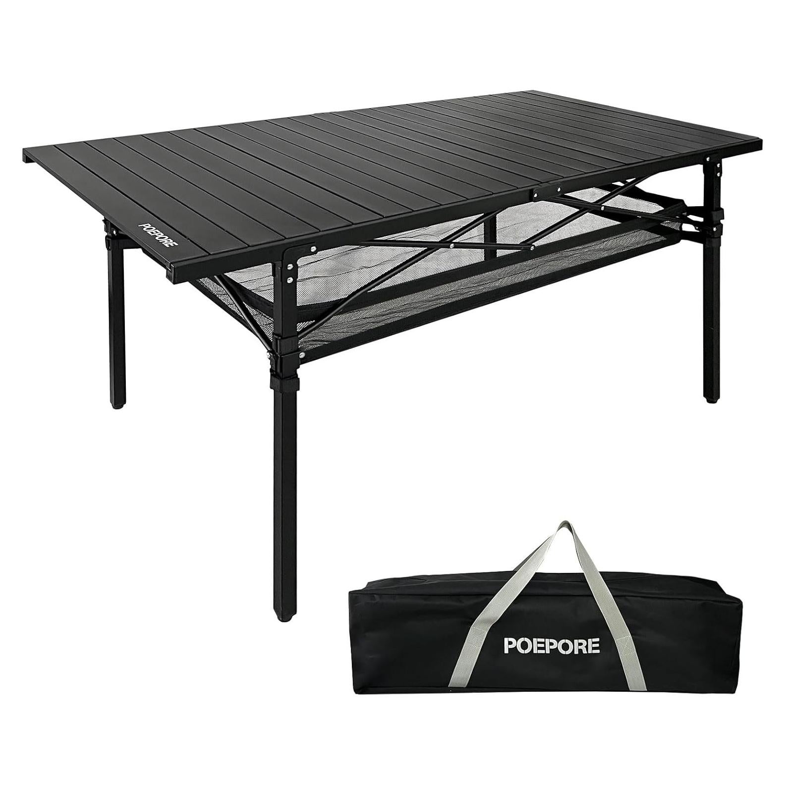 Mesa de Camping Plegable POEPORE 139.7x69.85cm para 4-6 Personas