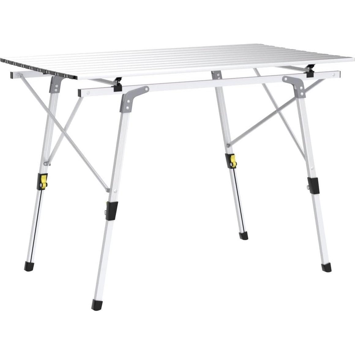 Mesa Plegable CampLand 90x52cm Altura Ajustable Aluminio