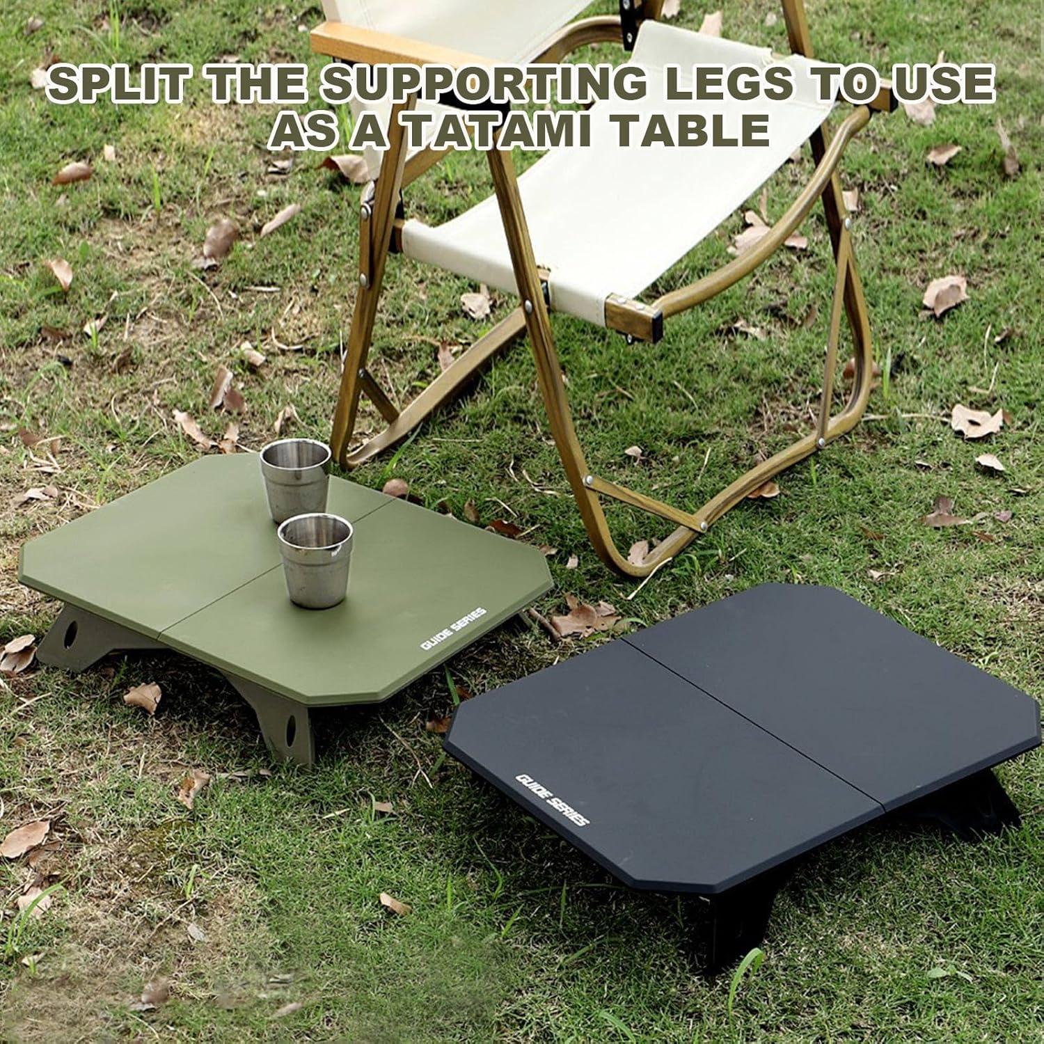 TOPCHANCES Folding Camping Table Outdoor,Ultralight Aluminum Camping Tables Multifunctional Portable Folding Table with Carrying Bag for Holiday Festival Camping Travel Picnic Grilling