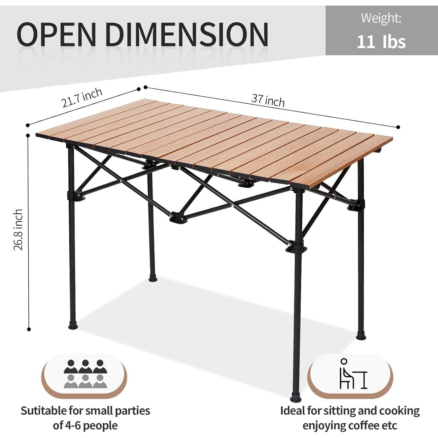 Mesa Plegable de Camping SHANQUAN 94x55cm para 4 Personas
