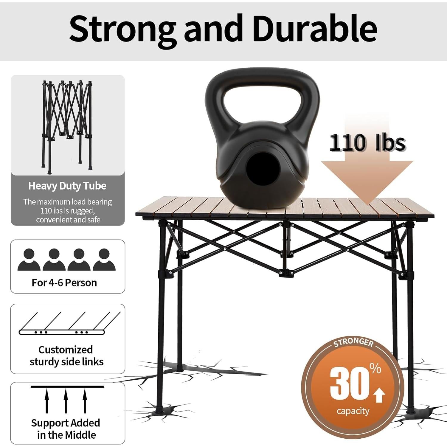 Mesa Plegable de Camping SHANQUAN 94x55cm para 4 Personas