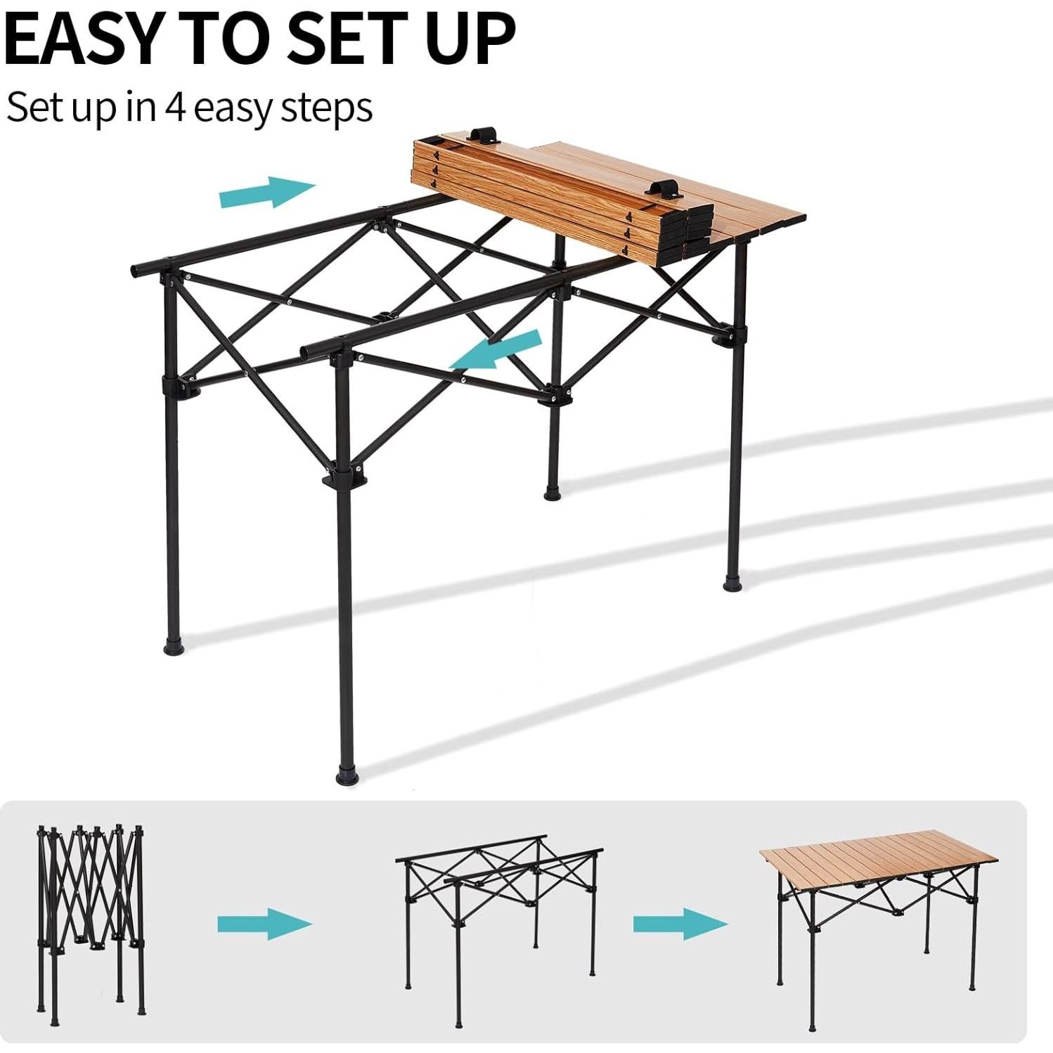 Mesa Plegable de Camping SHANQUAN 94x55cm para 4 Personas