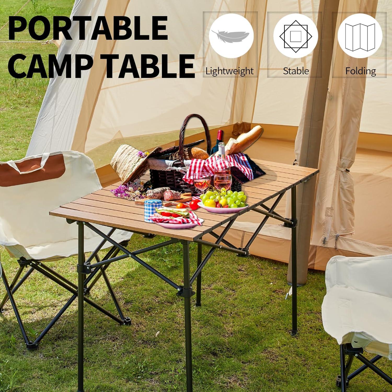 Mesa Plegable de Camping SHANQUAN 94x55cm para 4 Personas