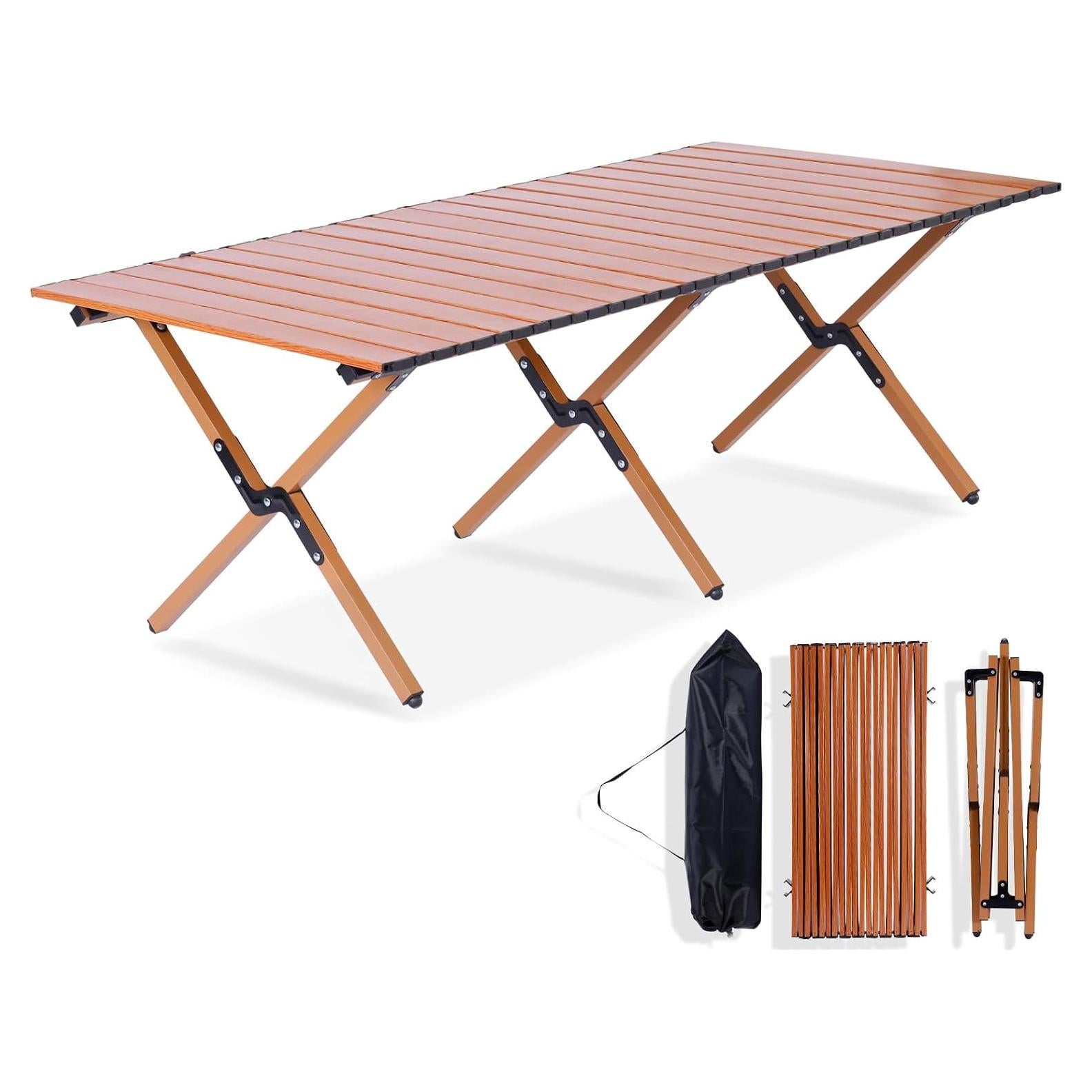 Mesa de Camping Plegable Verovita 115.6x58.9 cm para 6 Personas