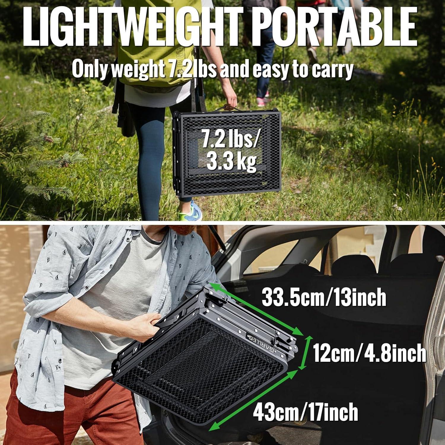 Mesa de Picnic Plegable GARLLEN 87x40 cm Ajustable 3 Alturas