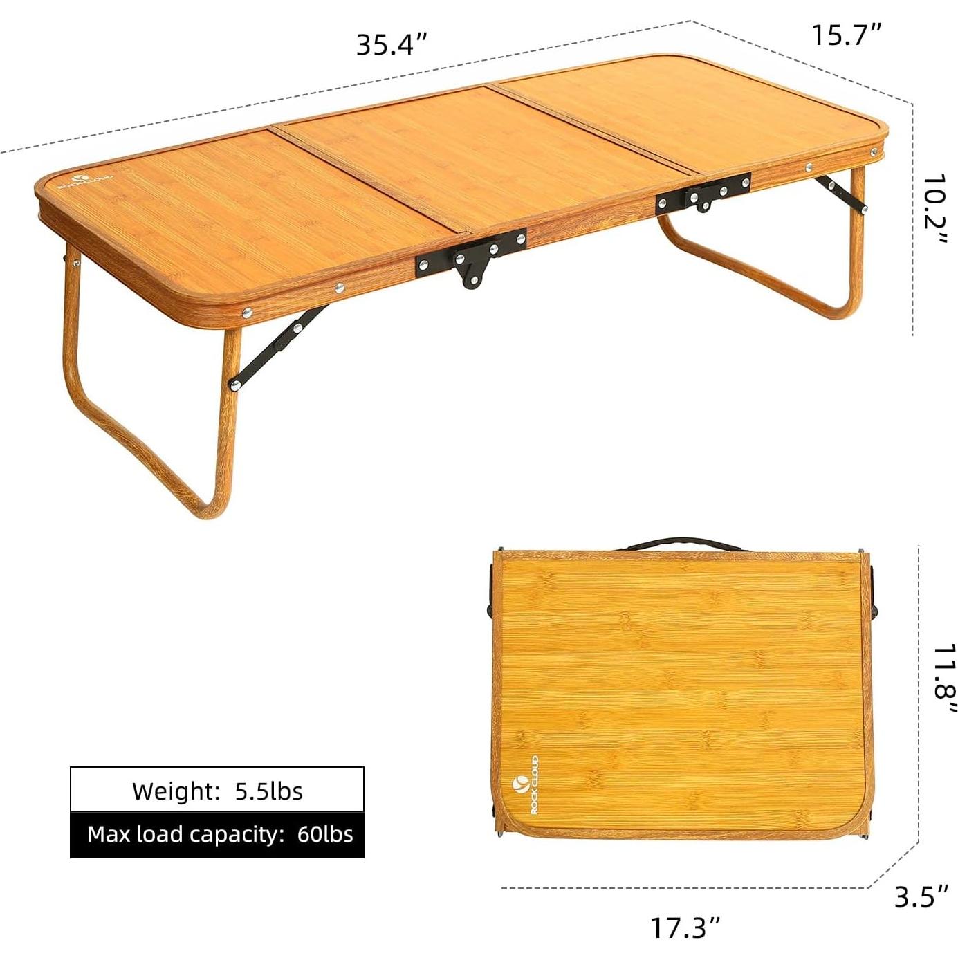 Mesa de Camping Plegable ROCK CLOUD 90x40 cm Ultraligera