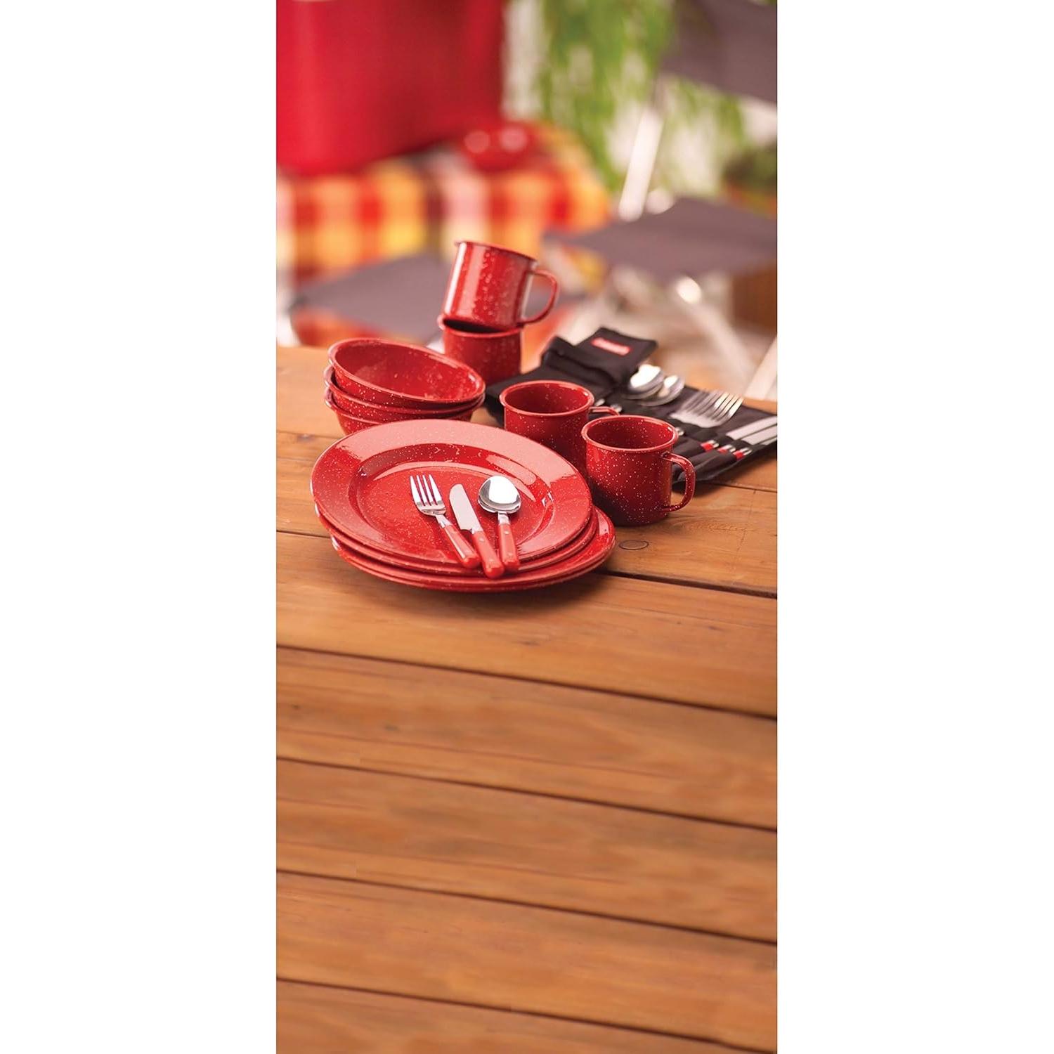 Set de Vajilla de Esmalte Coleman 24 Piezas para 4 Personas