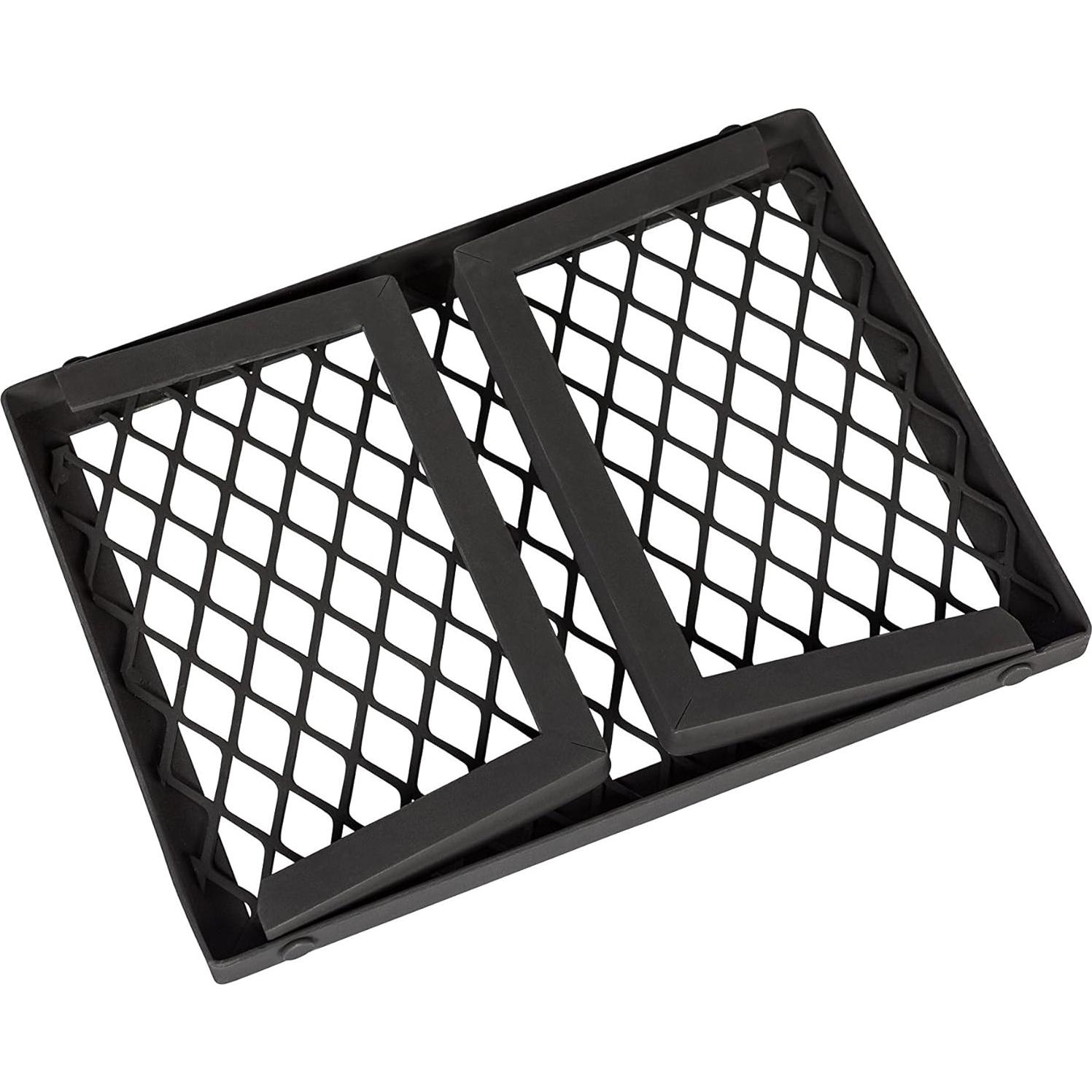 Rejilla de Parrilla Portátil Amazon Basics 49.5x30.5cm Acero Negro