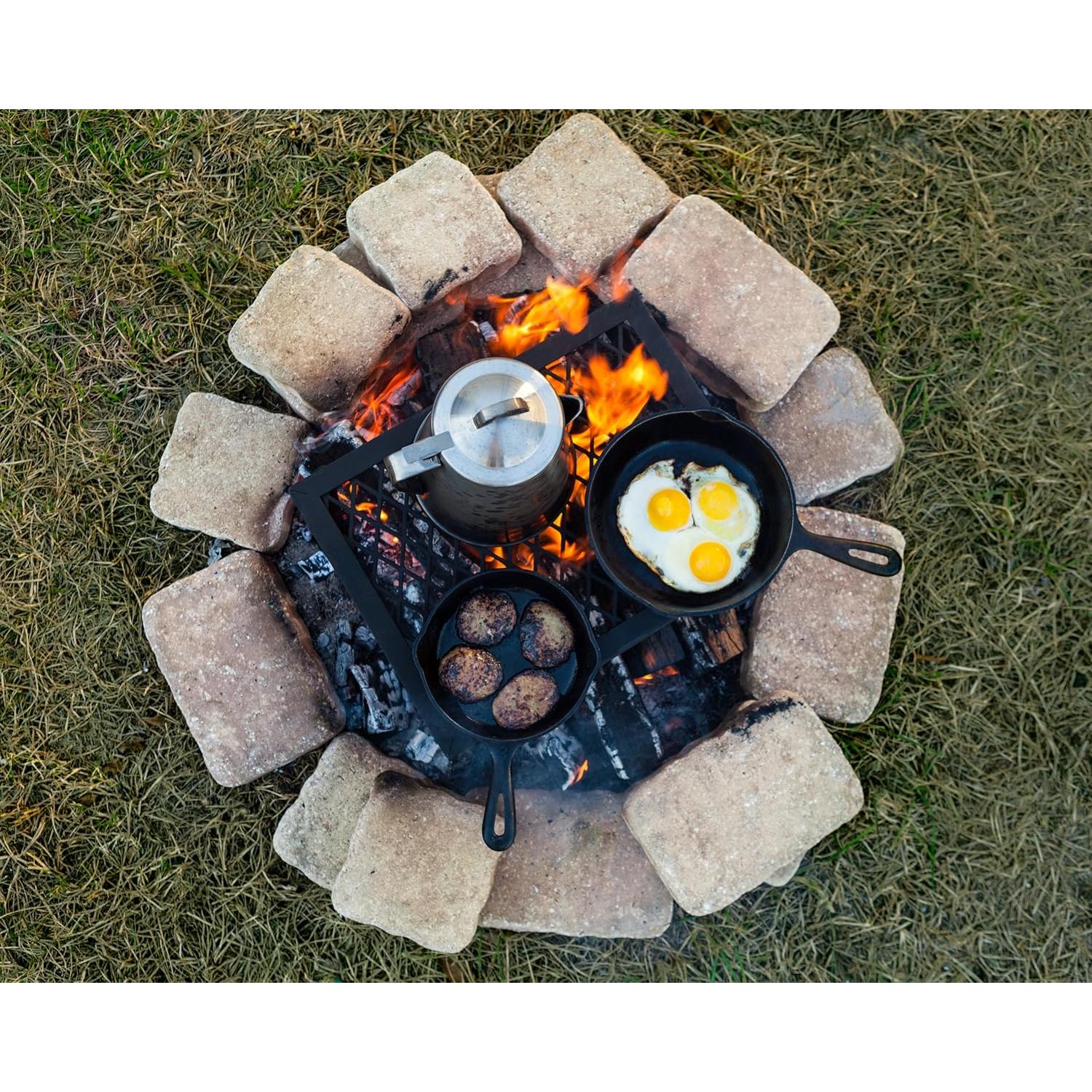 Rejilla de Parrilla Portátil Amazon Basics 49.5x30.5cm Acero Negro