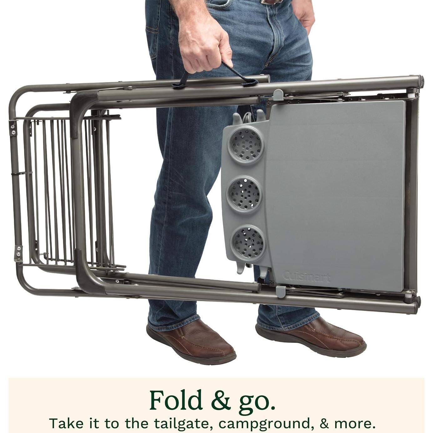 Mesa Plegable Portátil Cuisinart CFGS-222 para BBQ y Camping