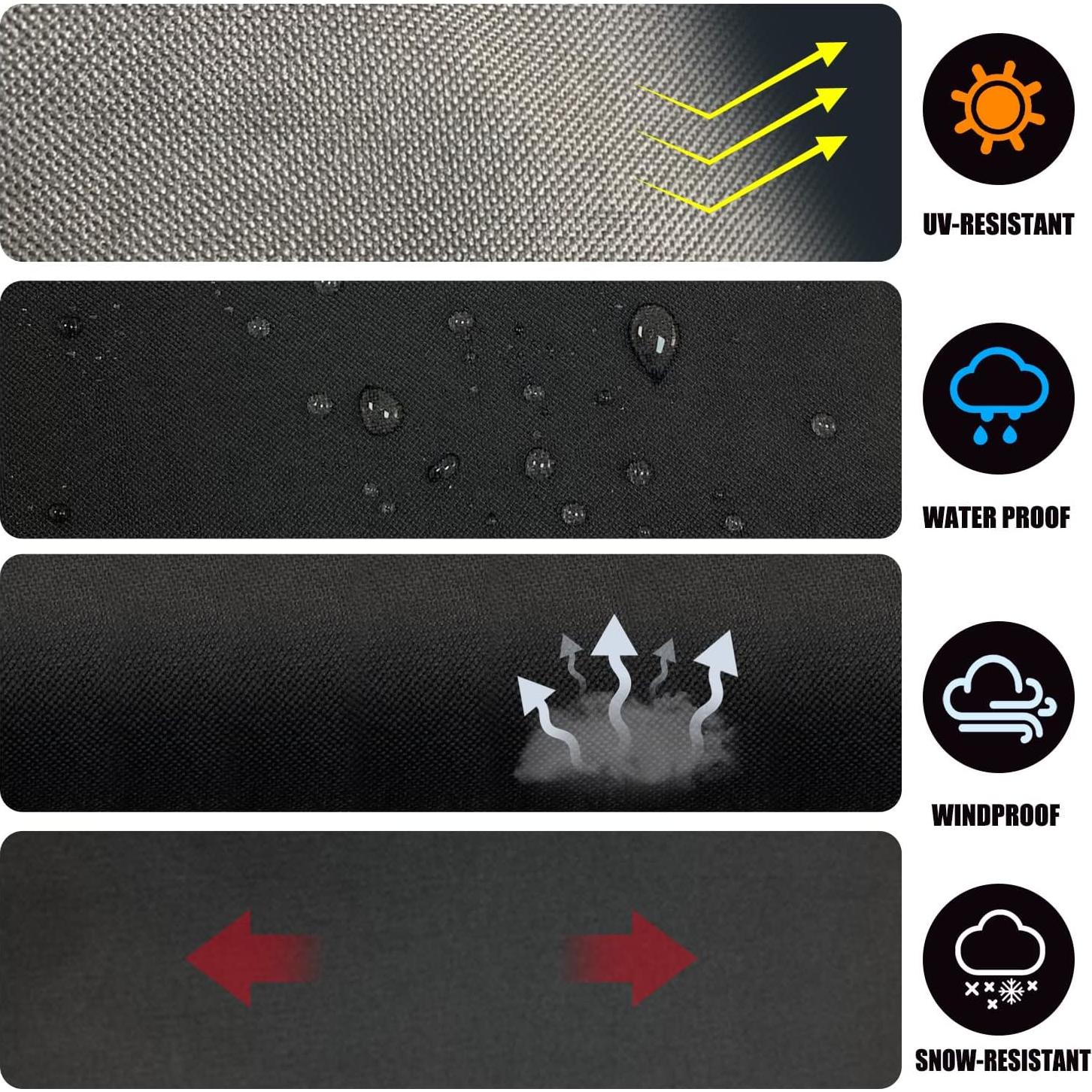 Funda de Parrilla ZBXFCSH 22" Negra Impermeable 600D