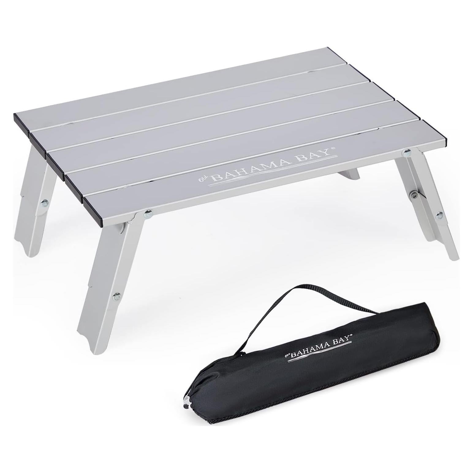 Ultralight Aluminum Mini Table, 66lbs/30kg Weight Capacity, Foldable Small Beach Table with Retractable Legs,Suitable for Picnic Camping Outdoor Hiking