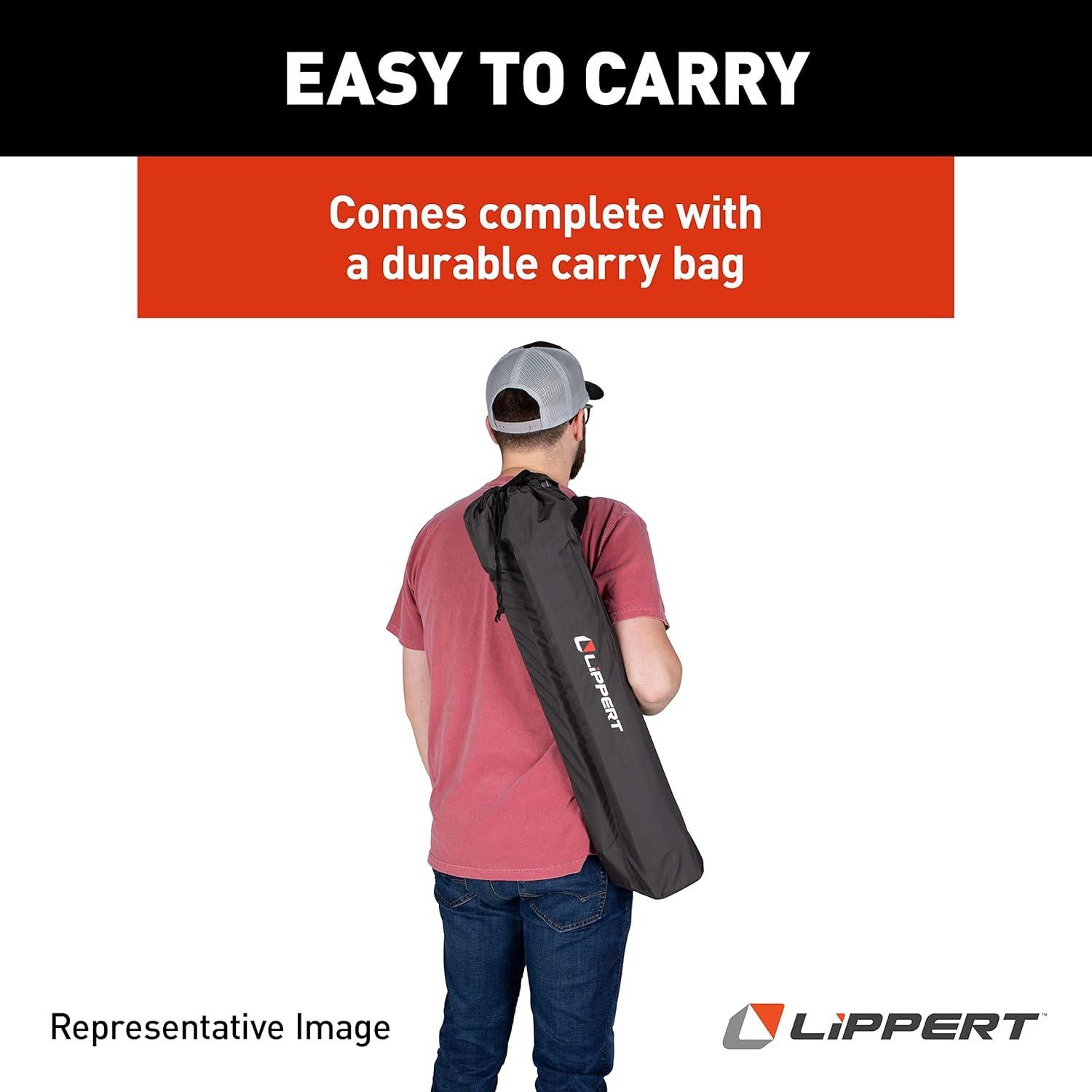 Mesa de Camping Plegable Lippert Híbrida HD 70x70 cm Gris