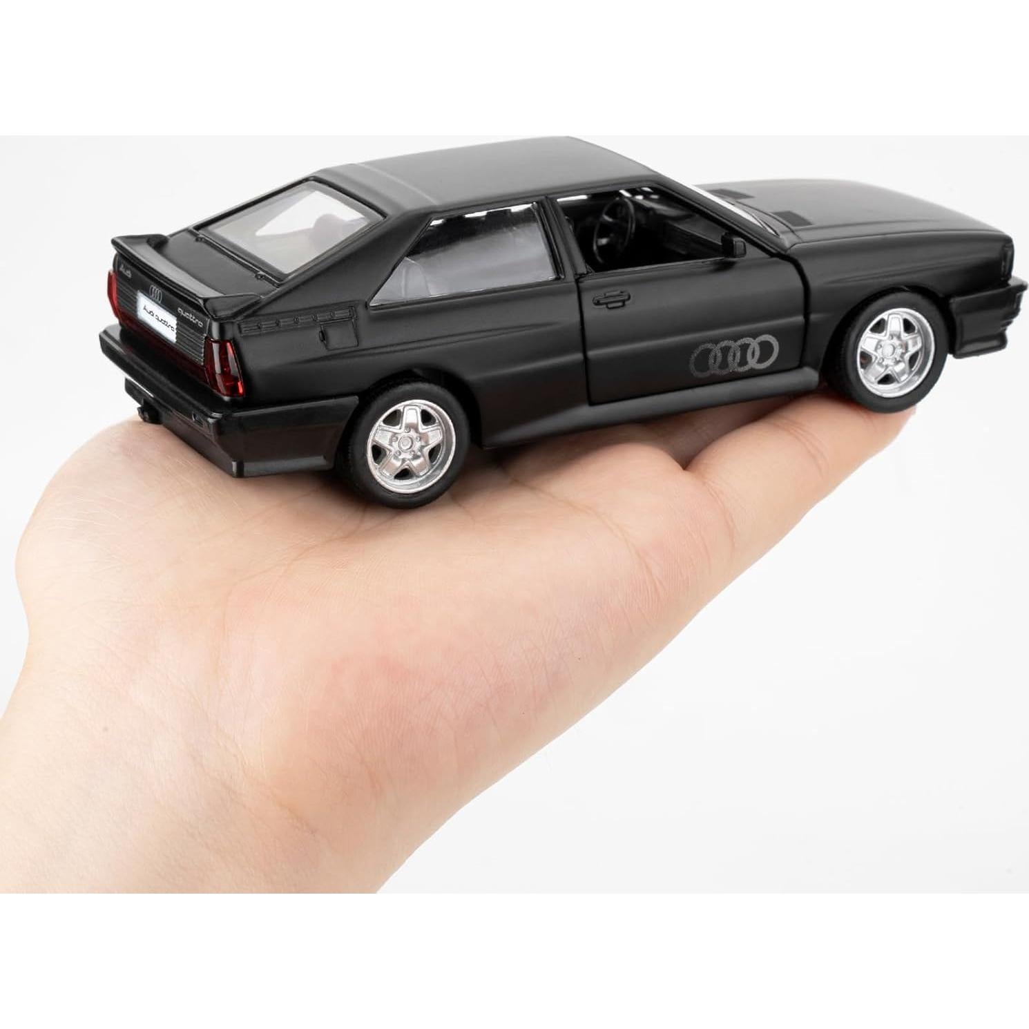 Audi Quattro 1980 1:36 Metal Retroceso Negro Juguete
