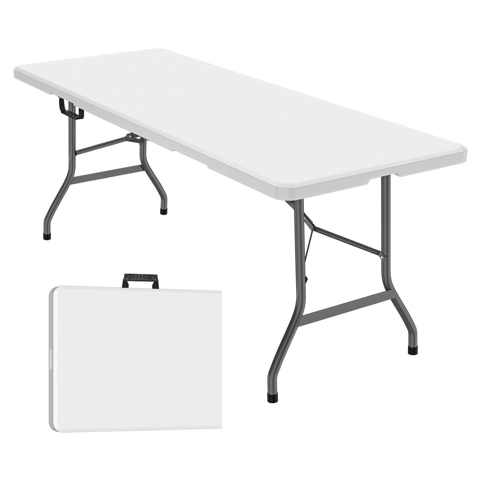 Mesa Plegable Blanca Genérico 1.83 m para Interior y Exterior