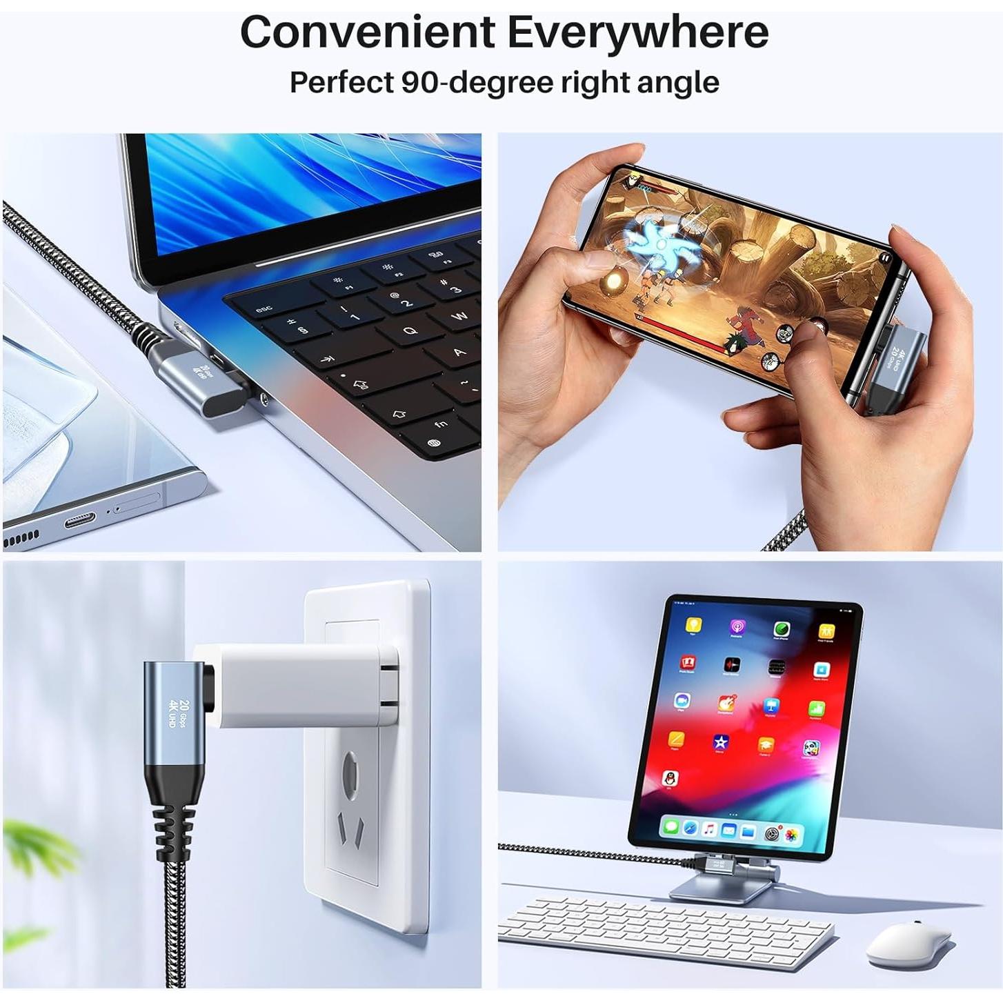 Cable USB C a USB C 2.01m 4K 20Gbps Carga Rápida 100W