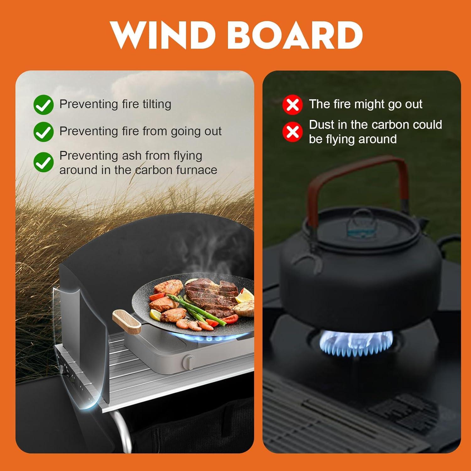 Mesa de Cocina Plegable Pnbfhn 118 cm Aluminio para Camping