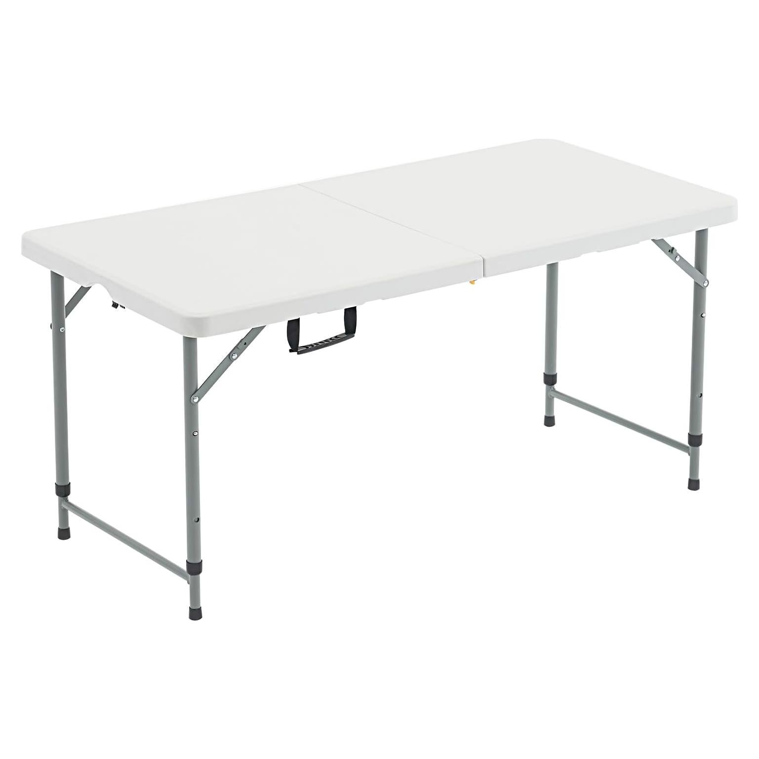 Mesa Plegable Nazhura 1.22m Blanca, Resistente y Portátil