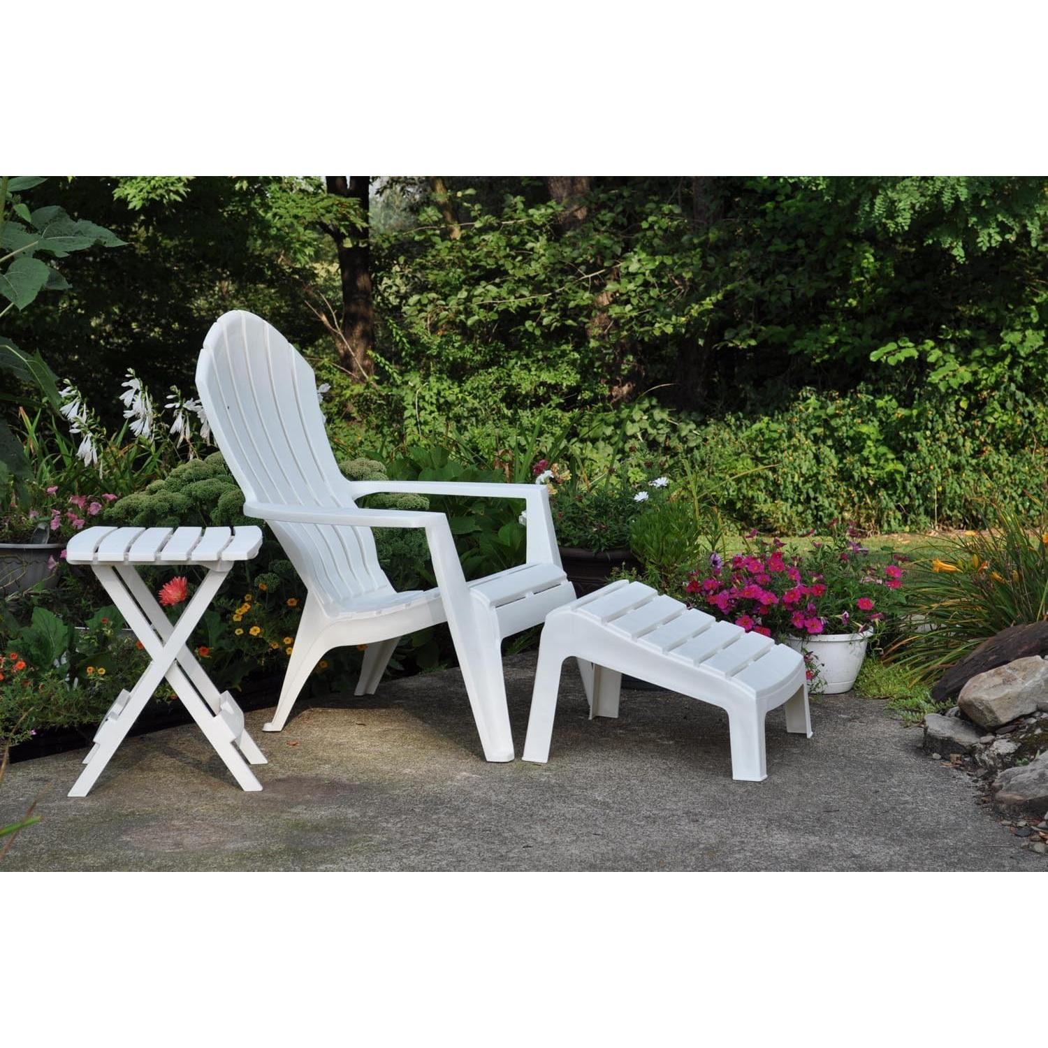 Mesa Lateral Plegable Plástica Adams Quik-Fold Blanca 50 cm