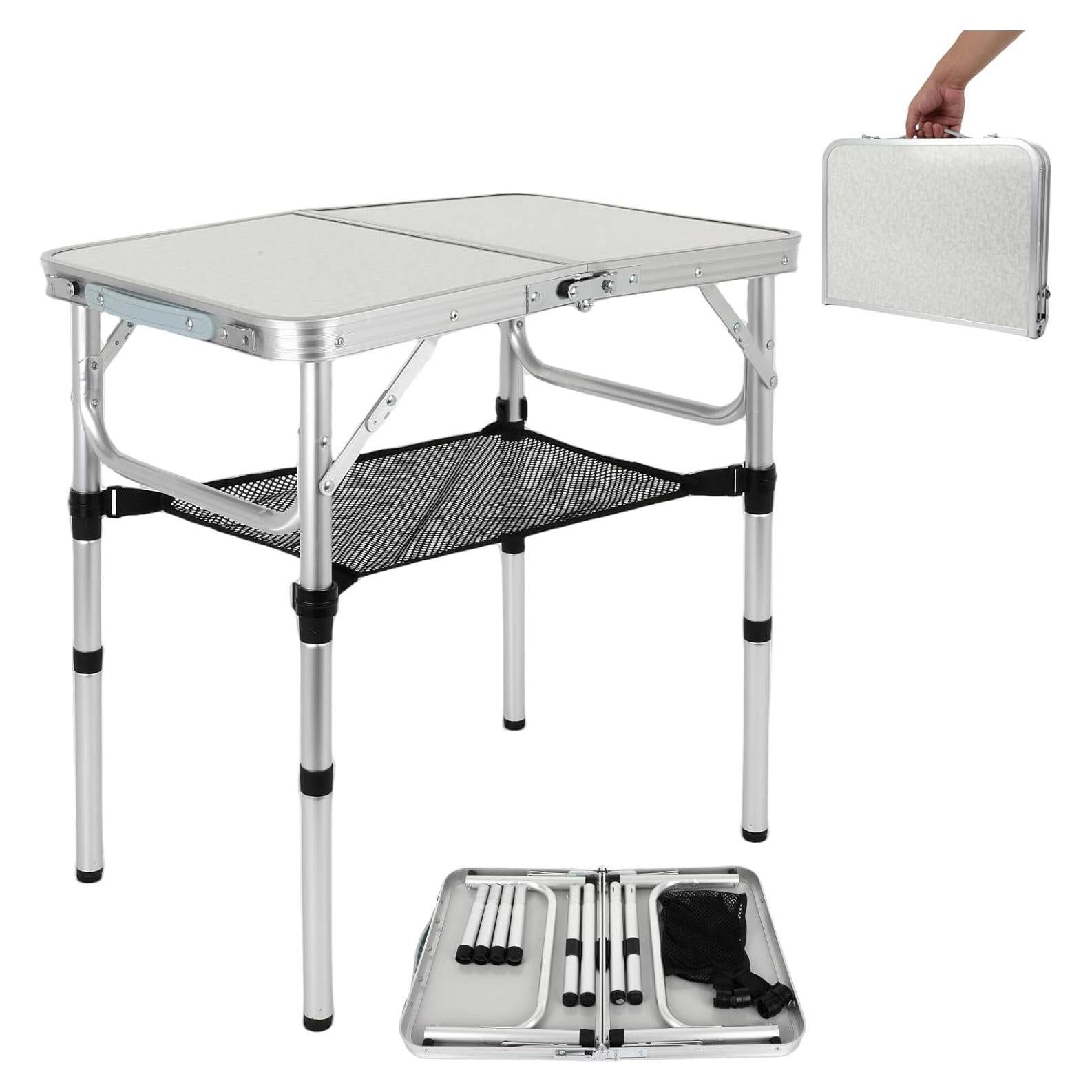 Mesa Plegable Portátil FAHKNS 3 Alturas Ajustables 60x40cm