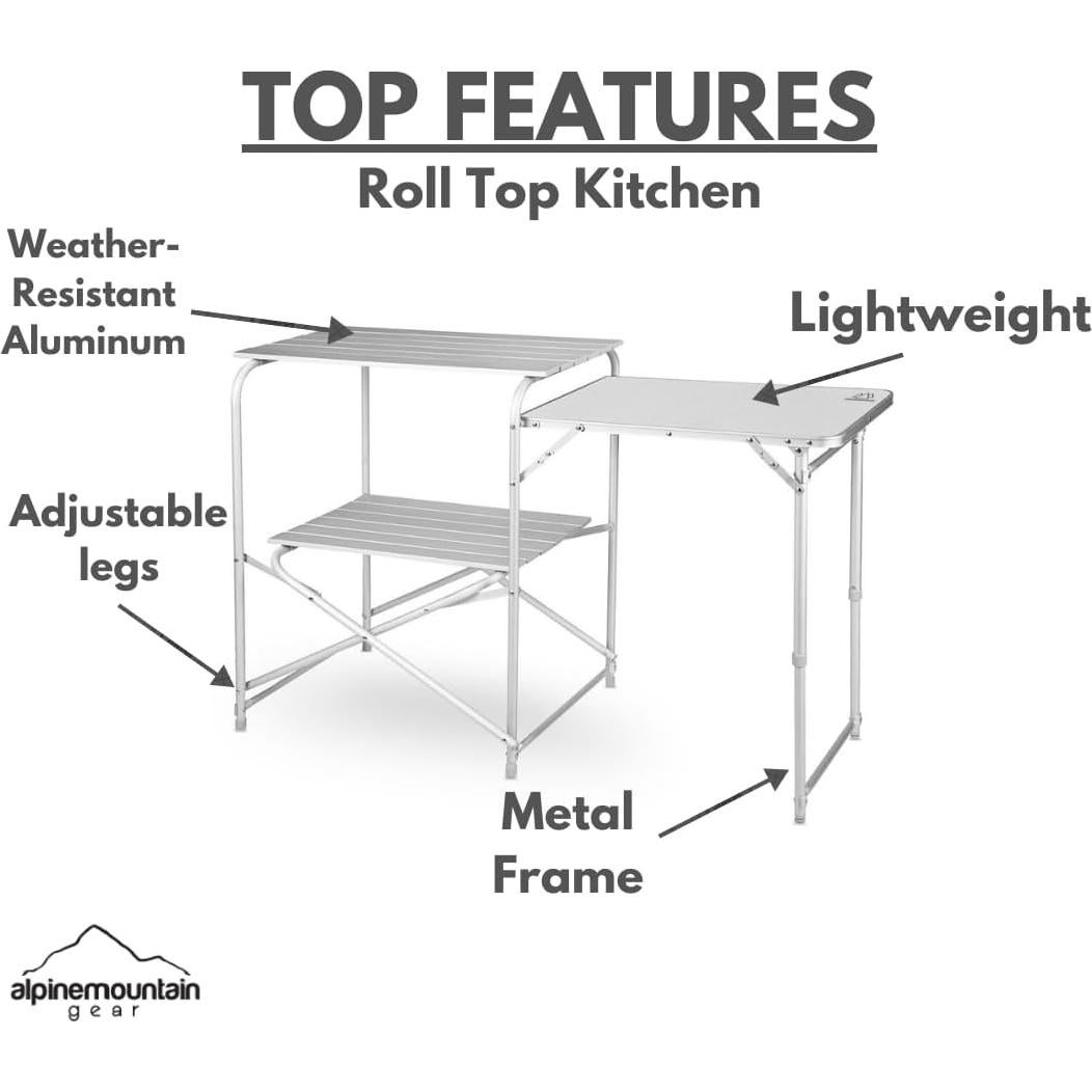 Cocina Camping Plegable Caddis Sports AMG006 Aluminio 119.8x80cm