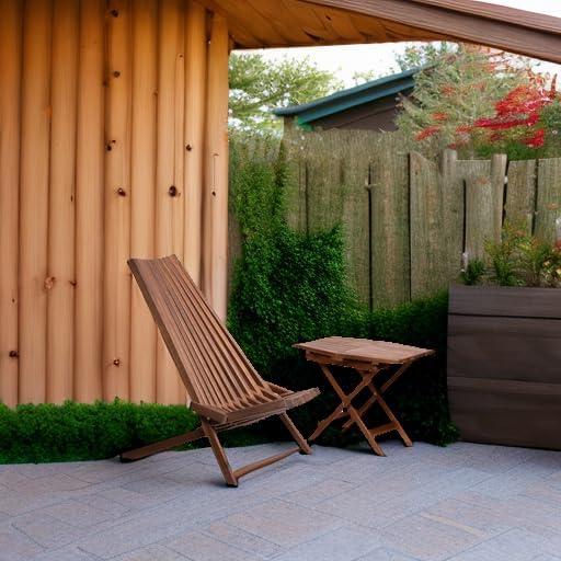 Mesa Plegable CleverMade Tamarack - Madera Acacia Canela