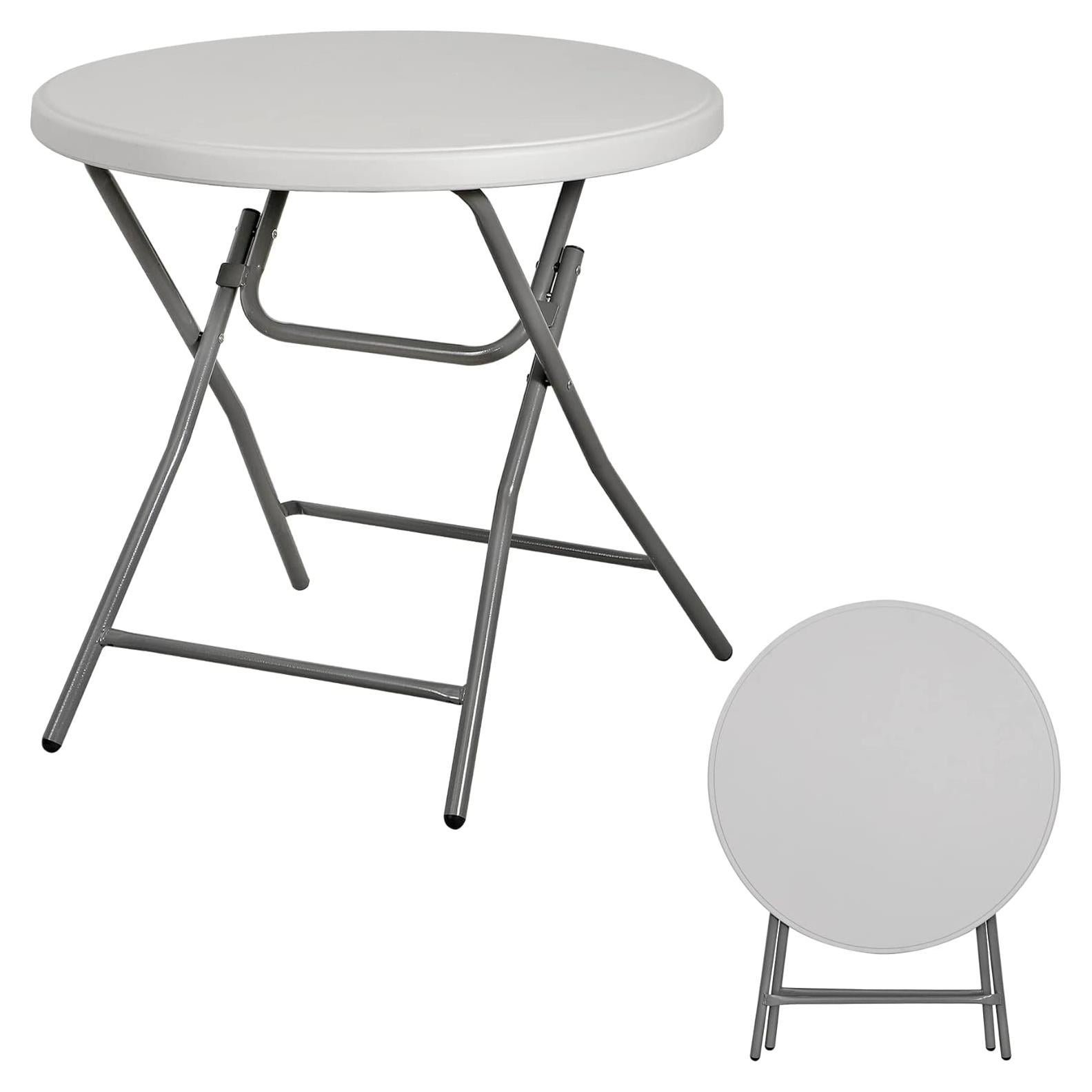 Mesa Plegable Redonda ZenStyle 81.3cm Blanca para Interior y Exterior
