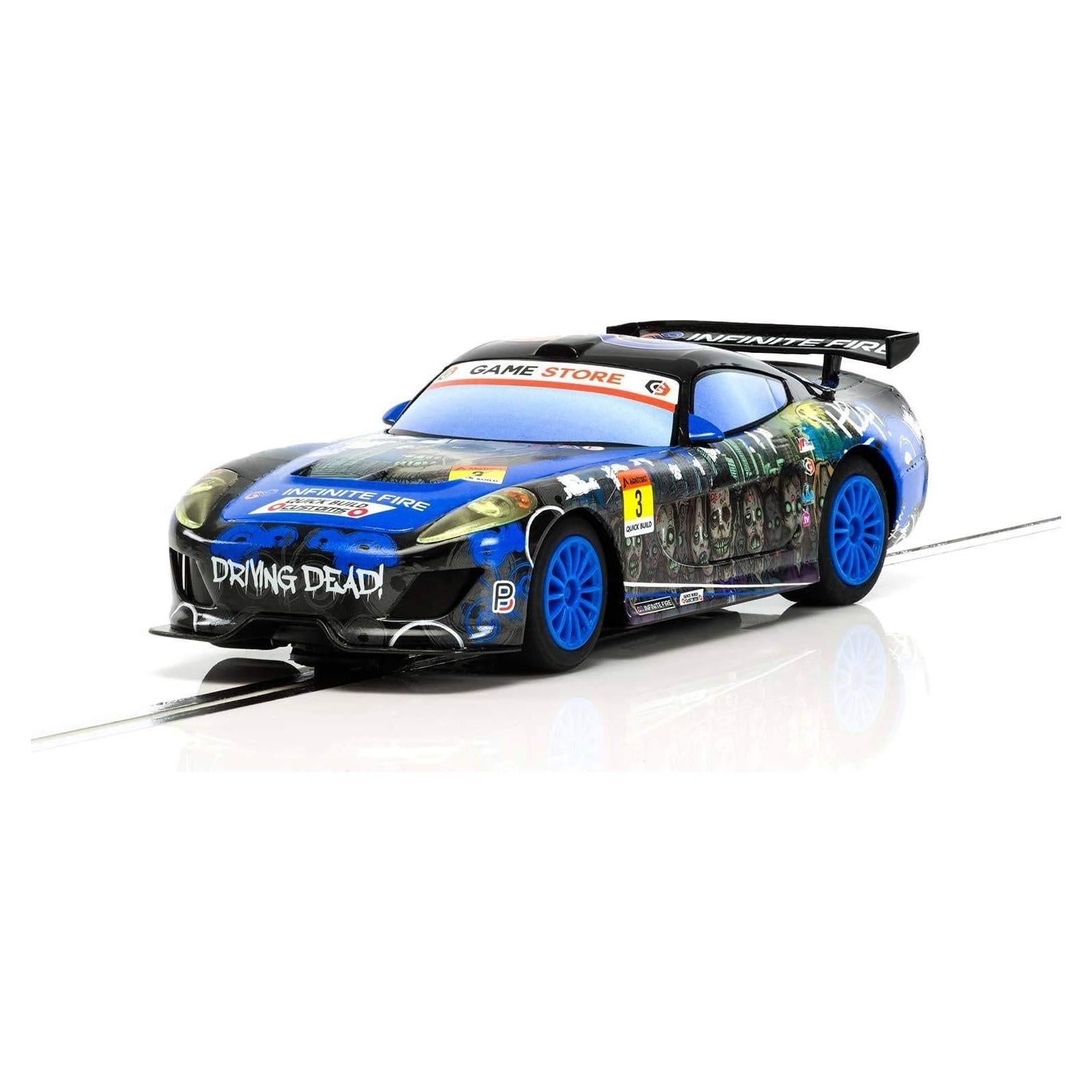 Coche Slot Scalextric Team GT Zombie 1:32 Negro y Azul