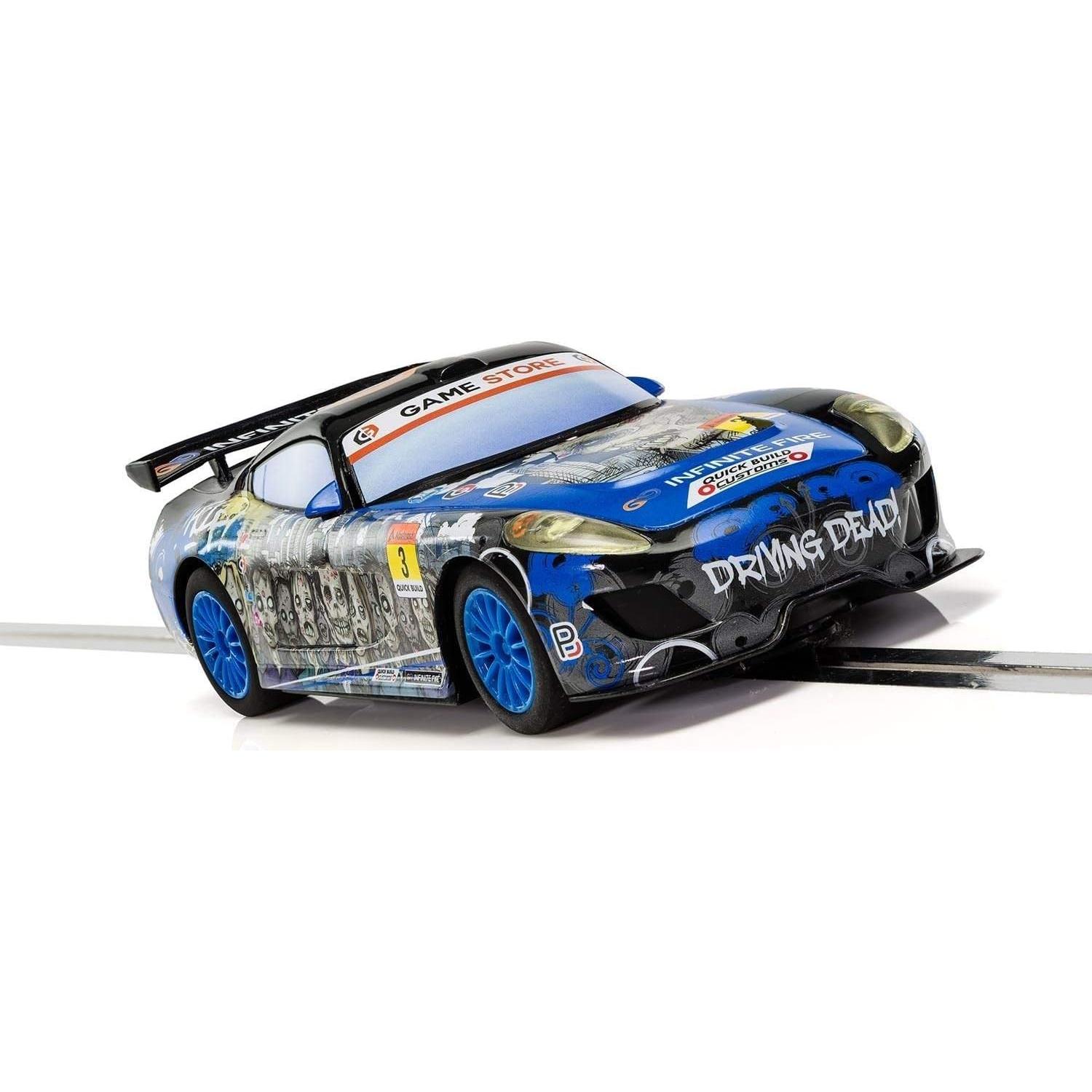 Coche Slot Scalextric Team GT Zombie 1:32 Negro y Azul