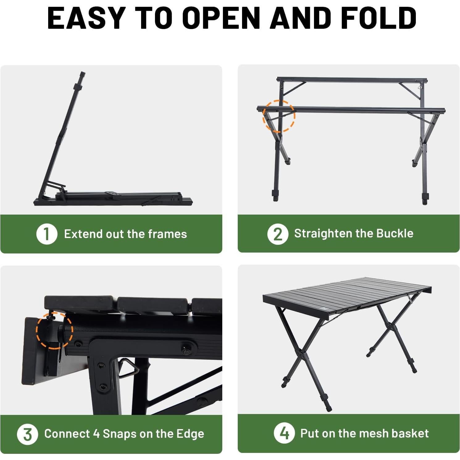 Mesa de Camping Plegable TIMBER RIDGE 109x71 cm 6 Personas