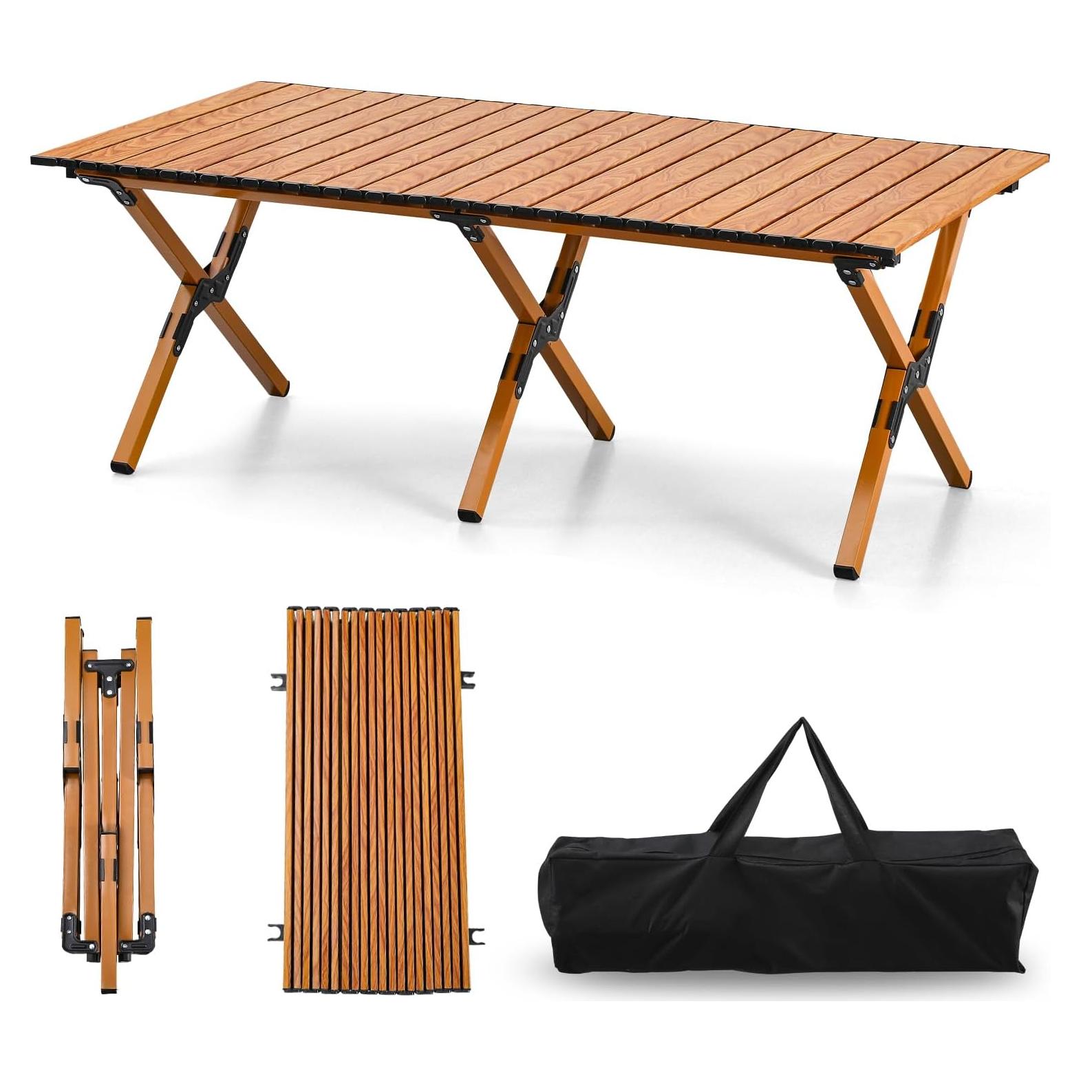 Mesa de Camping Plegable TAO ONE HWFT 121.9x61cm Marrón