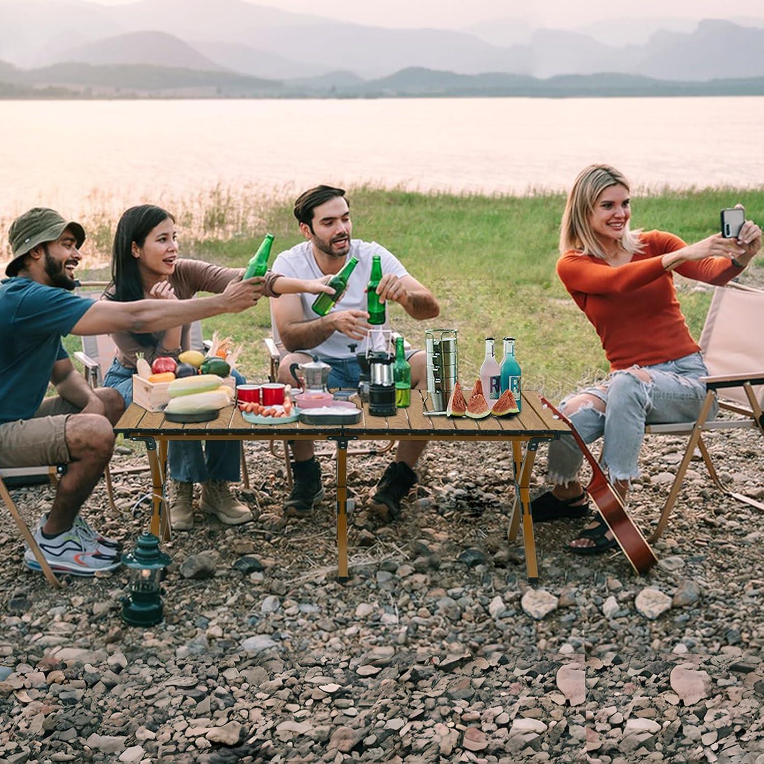 Mesa de Camping Plegable TAO ONE HWFT 121.9x61cm Marrón