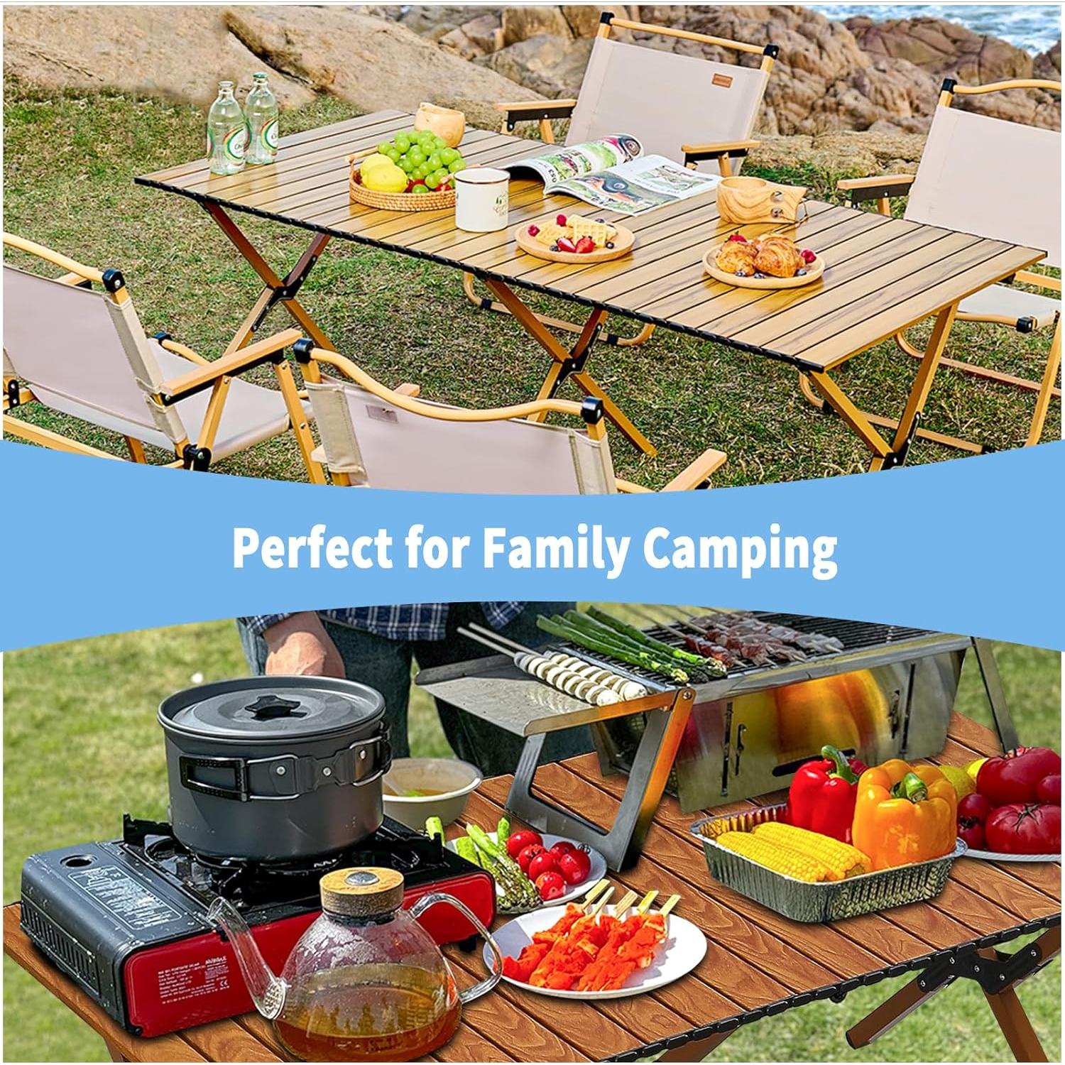 Mesa de Camping Plegable TAO ONE HWFT 121.9x61cm Marrón