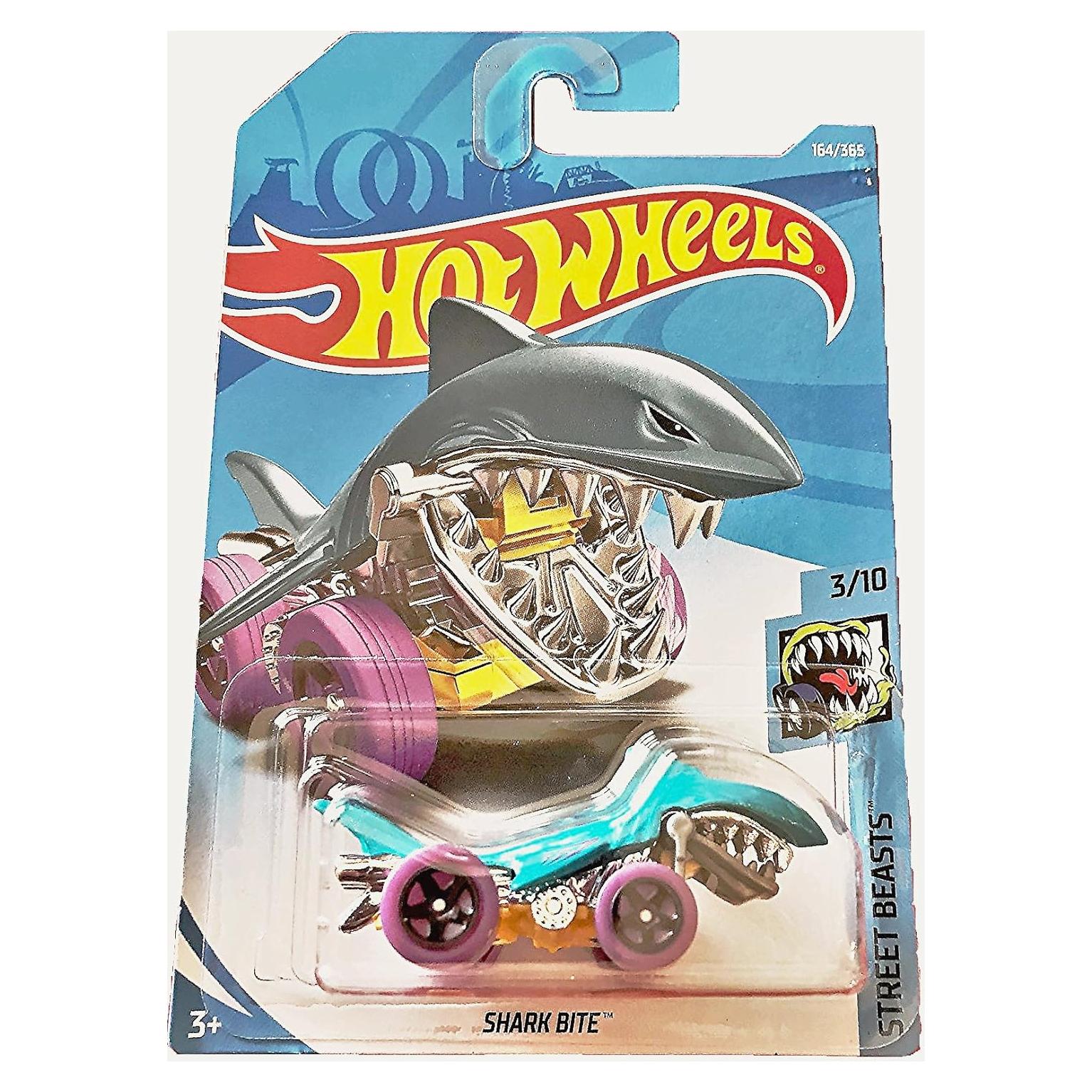 Hot Wheels Coche Tiburón 1:64 Azul Aqua 50 Aniversario