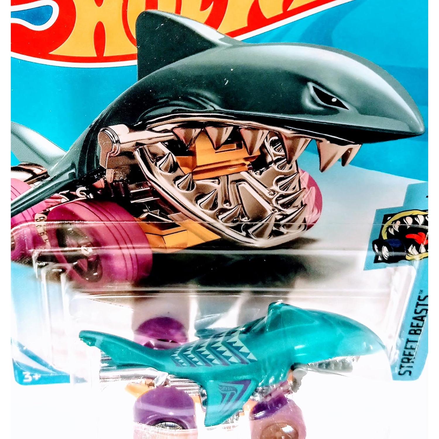 Hot Wheels Coche Tiburón 1:64 Azul Aqua 50 Aniversario