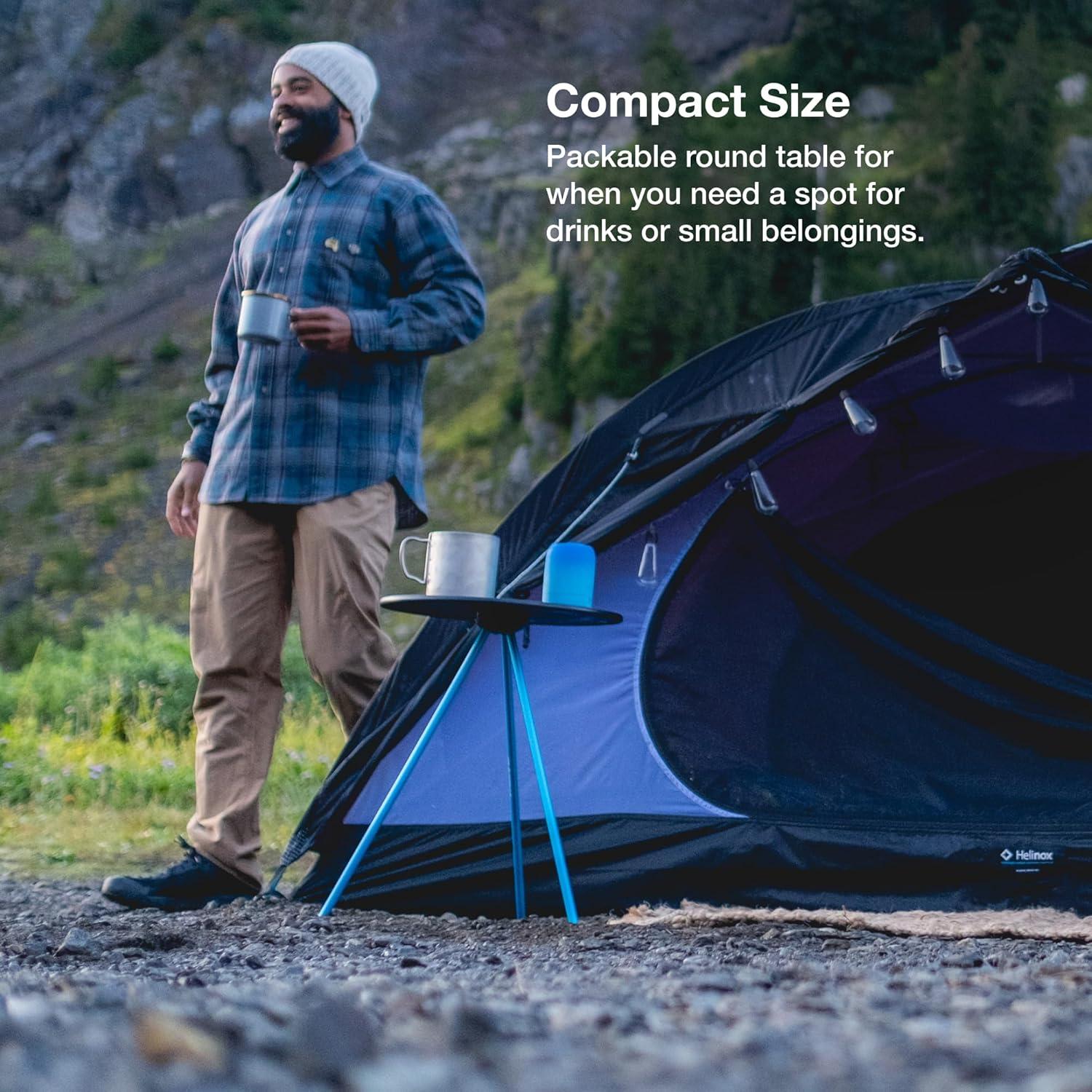 Mesa Lateral Plegable Helinox Negra 26.67 cm para Camping