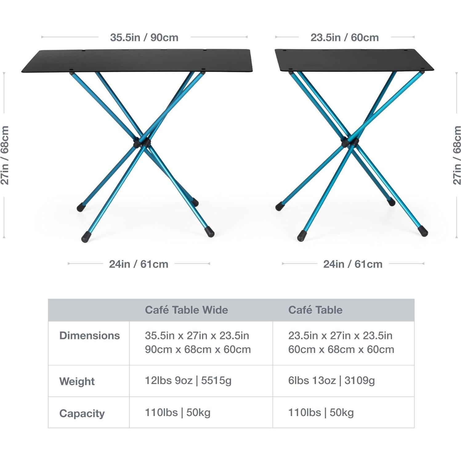 Mesa de Comedor Portátil Helinox Ancha 60x90cm Plegable