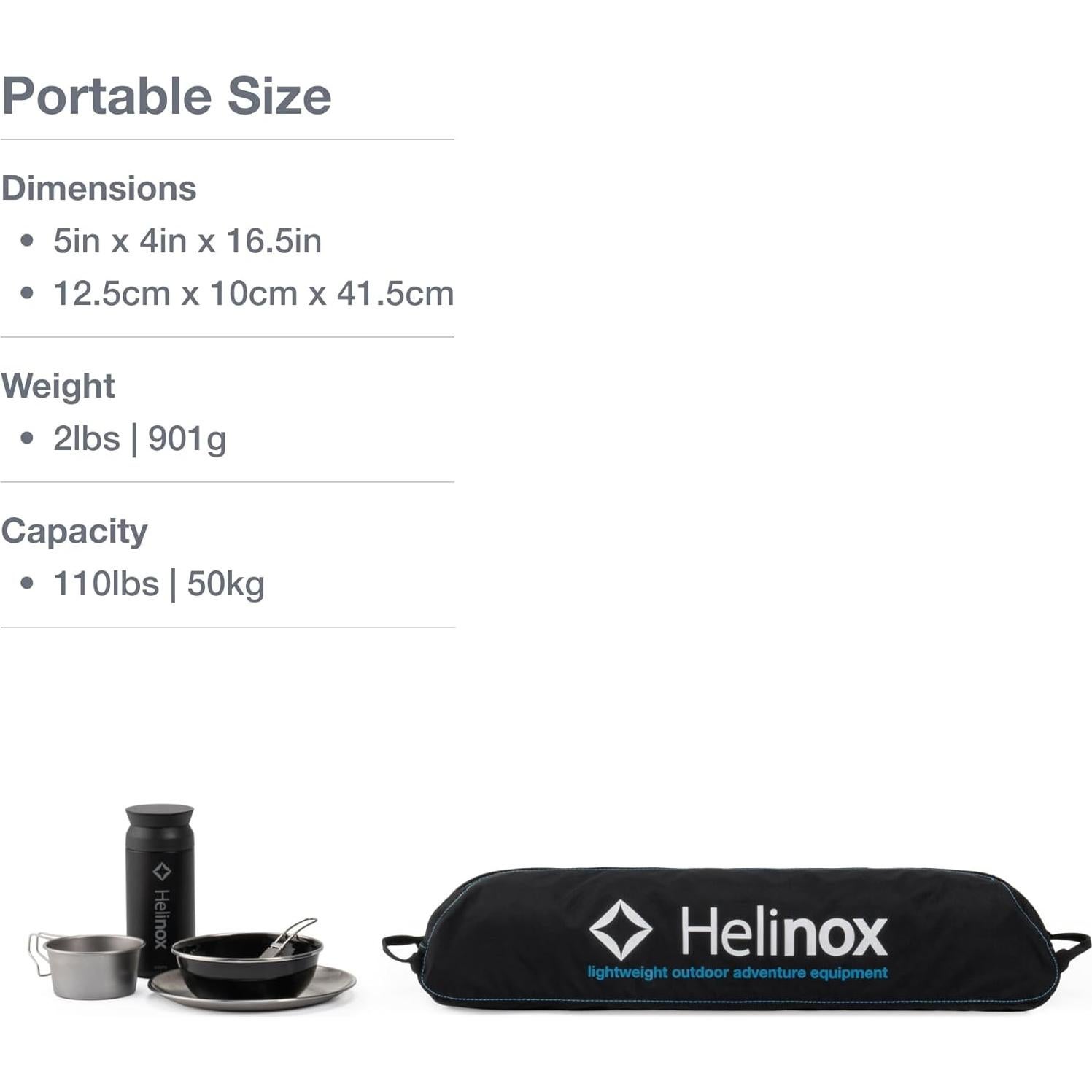 Silla y Mesa Helinox Café Plegables para Camping