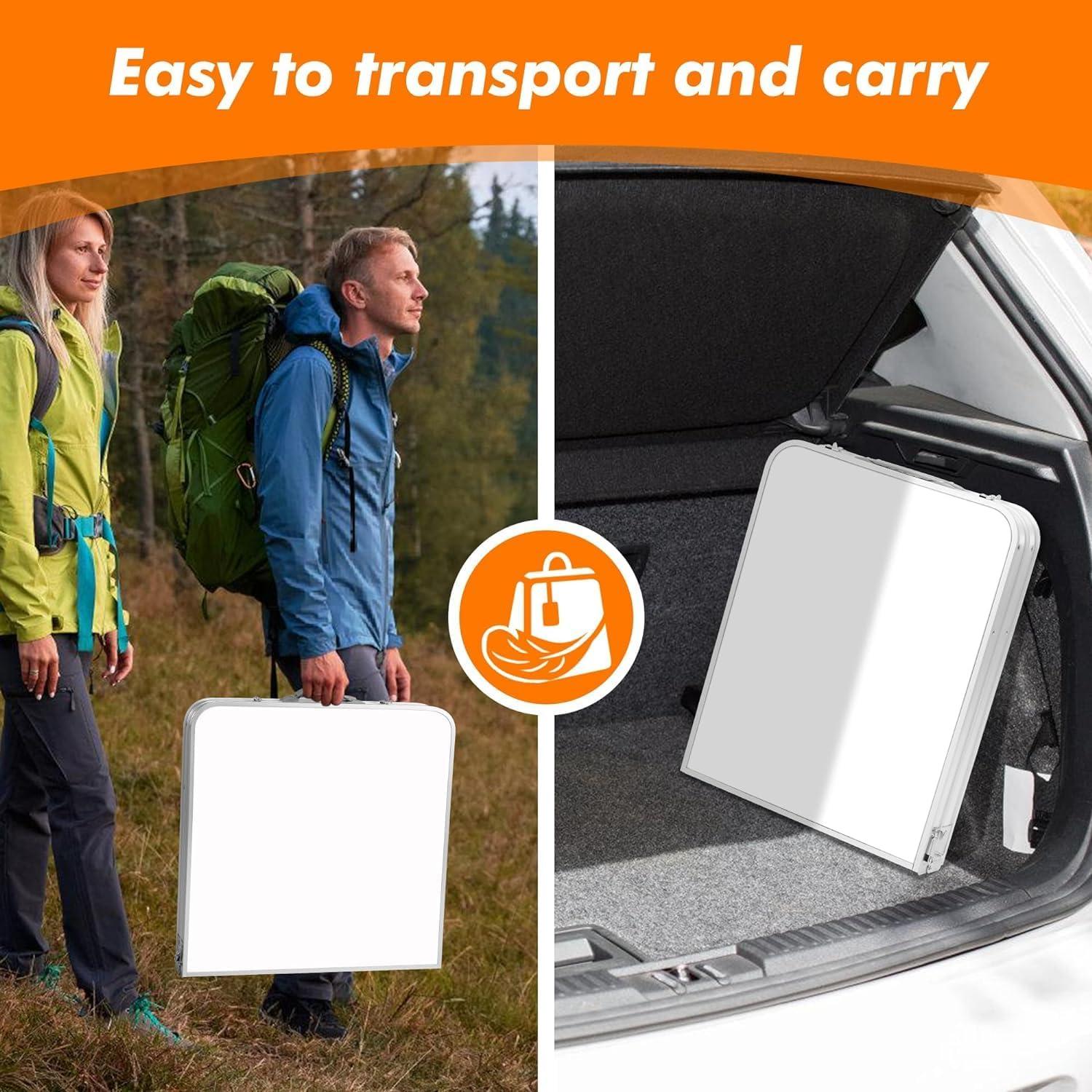 Mesa Plegable Camping CAMP SOLUTIONS Oxford 120x47 cm Blanca