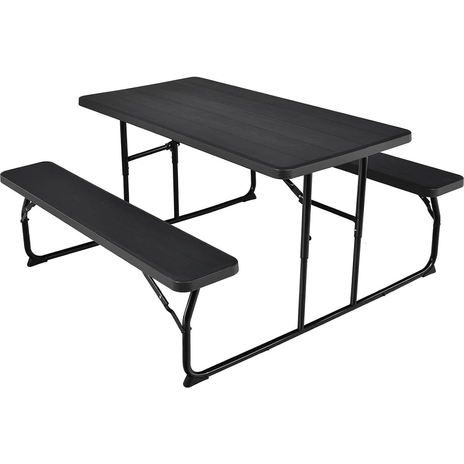 Conjunto de Mesa y Banco de Picnic Plegable Giantex 137x71cm