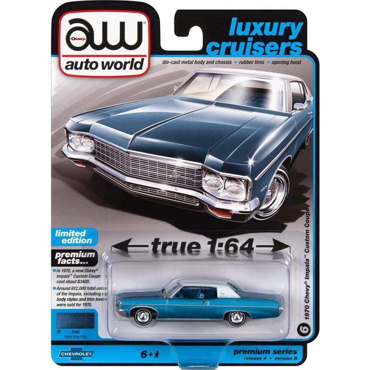 Auto World Chevrolet Impala 1970 Lowrider Azul 1:64